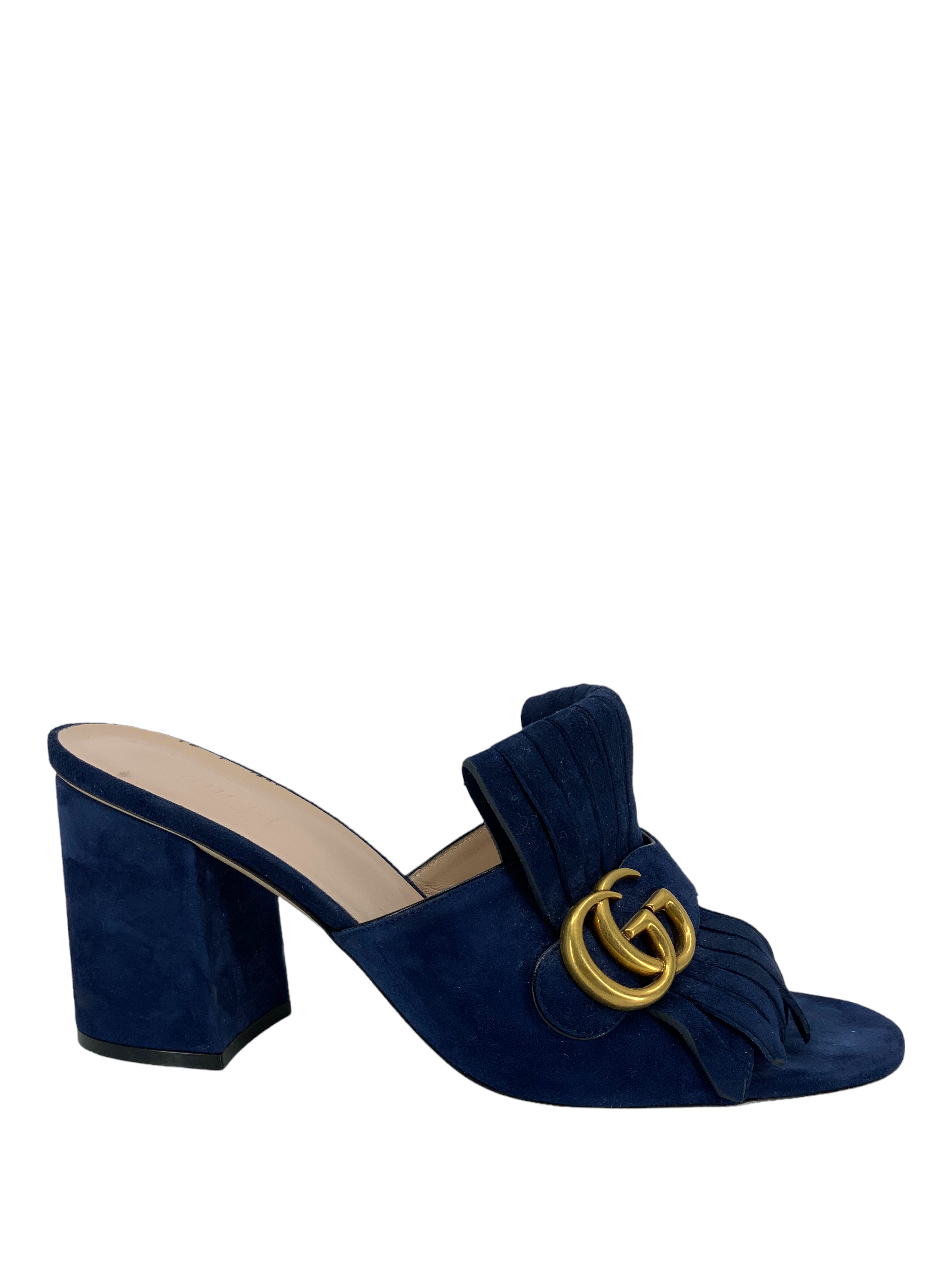Gucci Marmont GG Suede Fringe Mules Women's Size 10 | Luxury Designer Loafers for Casual & Office Wear | Perfect for Spring & Summer Outfits