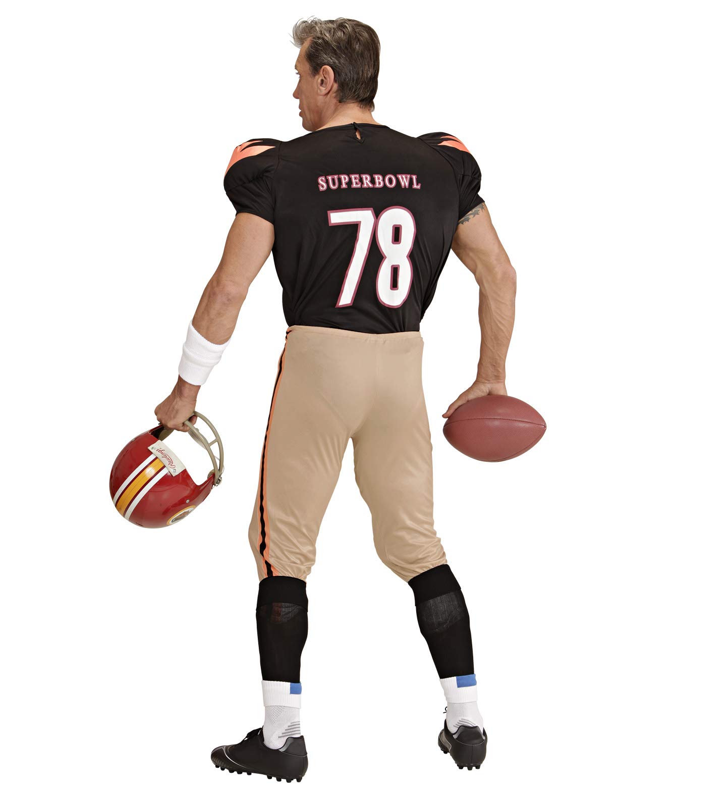 Small Adult American Football Costume - Official NFL Style Jersey & Pants for Halloween, Cosplay, and Sports Events