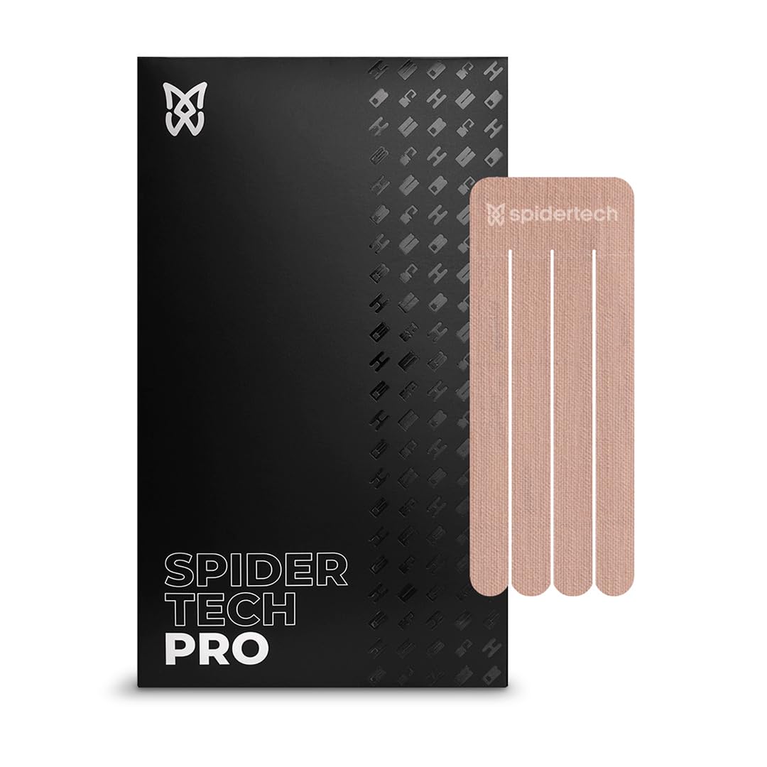 Spidertech Professional Pre-Cut Cotton Kinesiology Tape for Lymphatic Drainage & Muscle Support - 20 Pack for Athletes, Physical Therapists, Chiropractors - Waterproof & Sweatproof for Sports, Recovery & Pain Relief