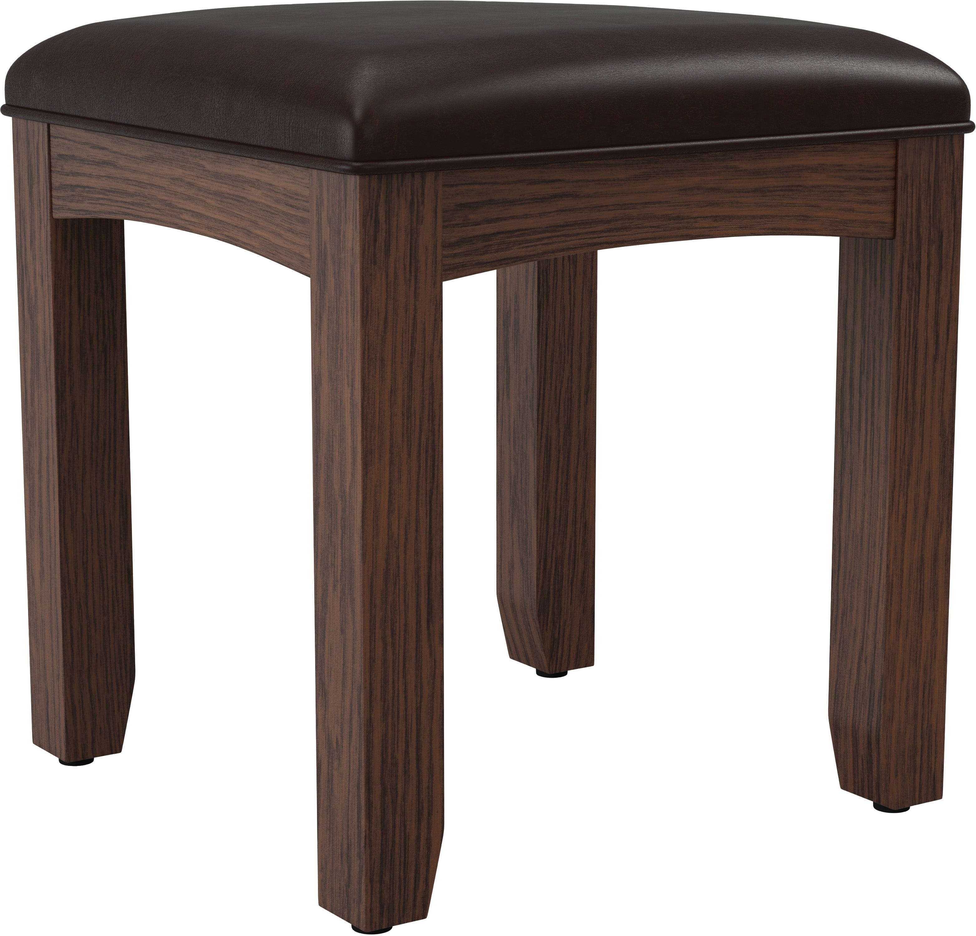 Office Star Modern Mission Bench for Vanity [BP 4201 06K] - Stylish Seating for Bedroom, Dressing Room & Home Office - Perfect Makeup Vanity Stool with Sturdy Wood Frame