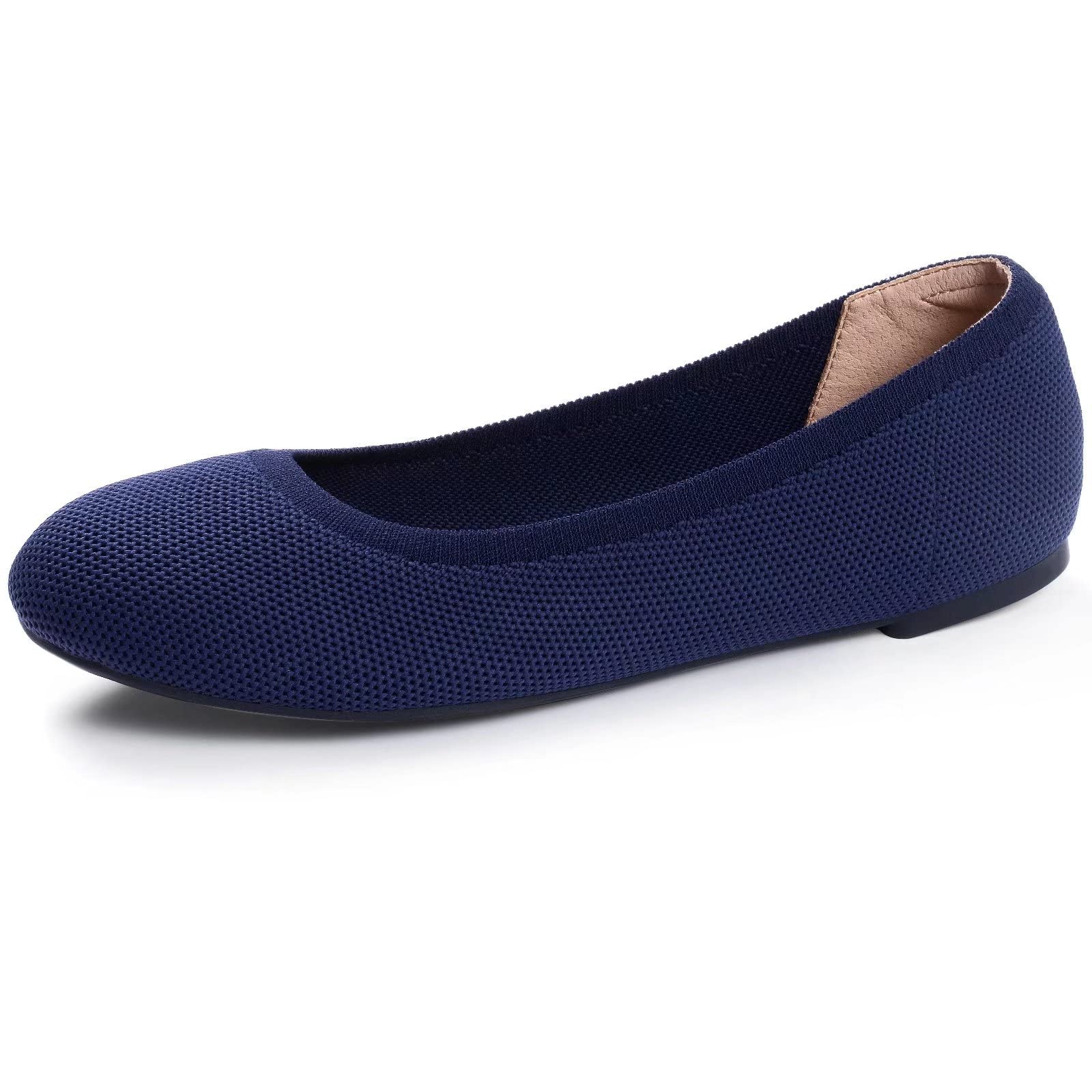 KOLILI Women's Knit Ballet Flats - Comfortable Slip-On Casual Shoes for Women | Perfect for Office, Walking, and Dressy Occasions