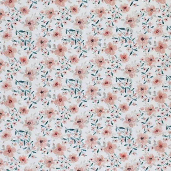 Premium Cotton Poplin Fabric - Quince Spring Bloom Floral Print - Perfect for Dresses, Blouses & DIY Sewing Projects