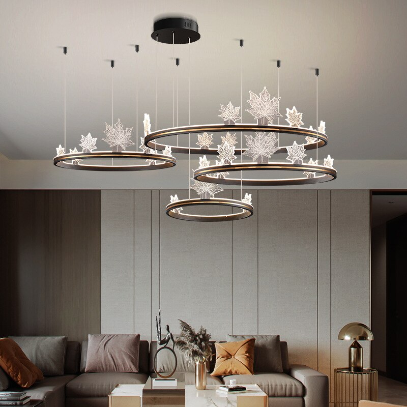 Elegant Acrylic Flower Chandelier - Modern Crystal Ceiling Light Fixture for Dining Room, Bedroom & Living Room Decor | Energy-Efficient LED Lighting Solution for Home & Wedding Venues