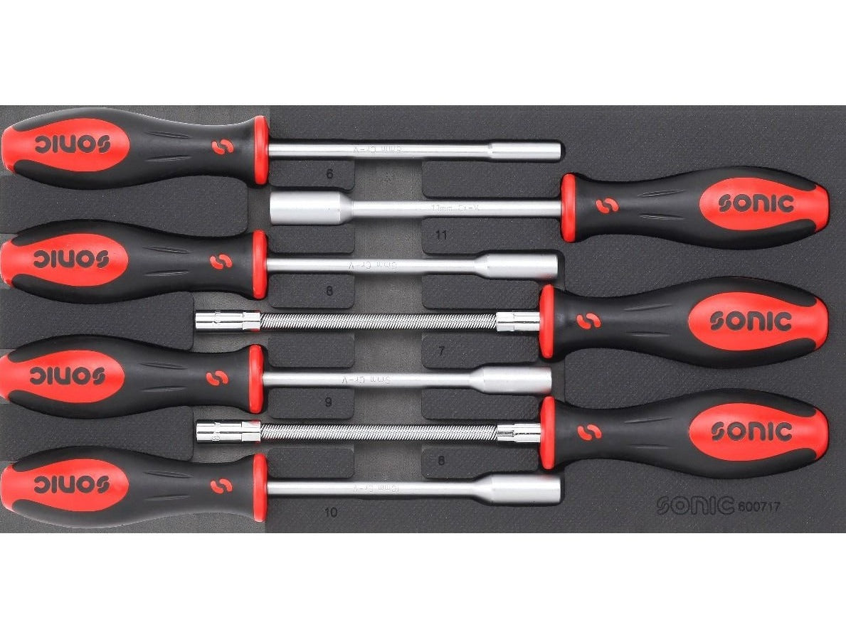 Premium 7-Piece Sonic Foam System Hex Socket Screwdriver Set - 1/3