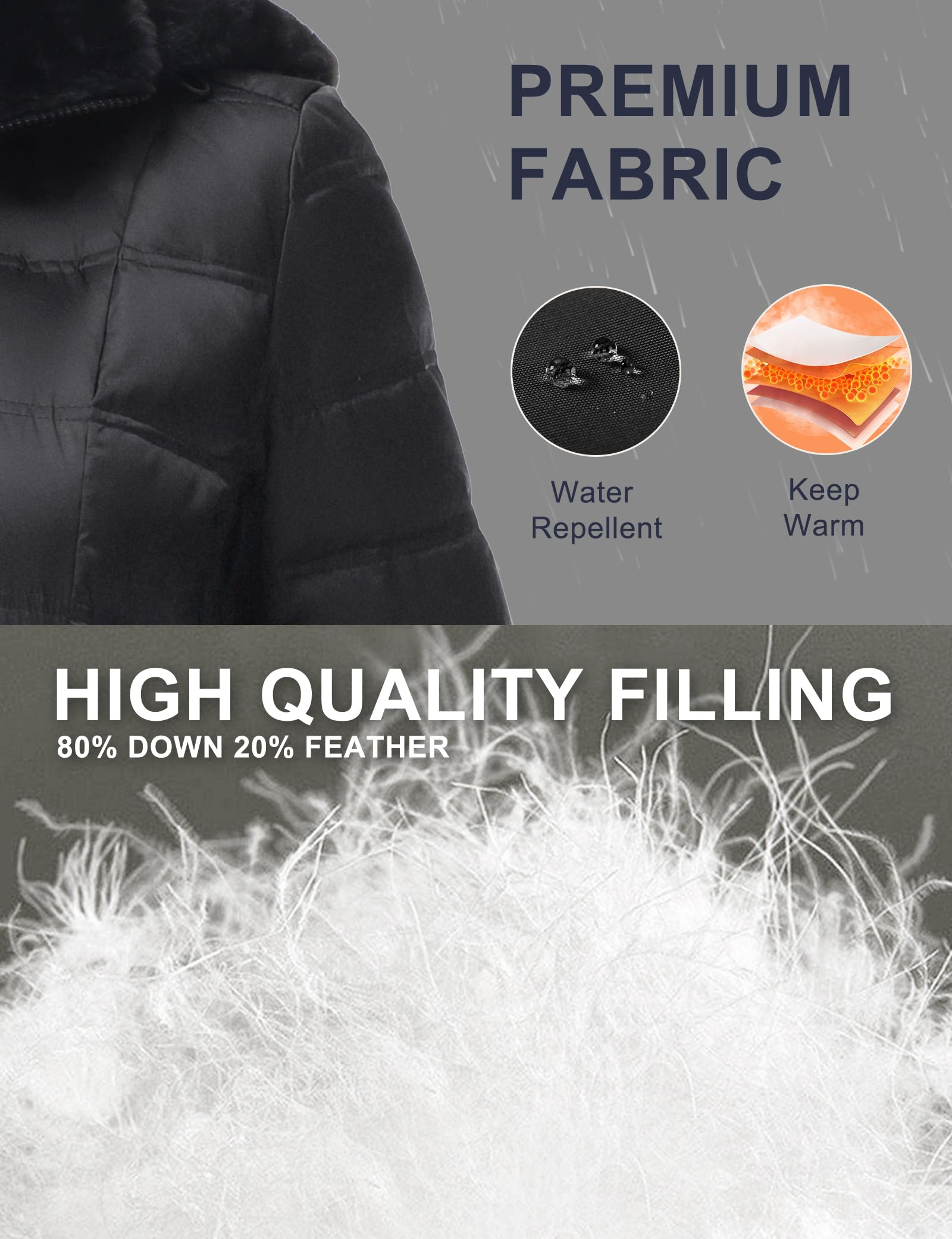 ANOTHER CHOICE Women's Winter Down Puffer Jacket with Hood - Warm Insulated Coat for Cold Weather | Outdoor Activities & Daily Wear