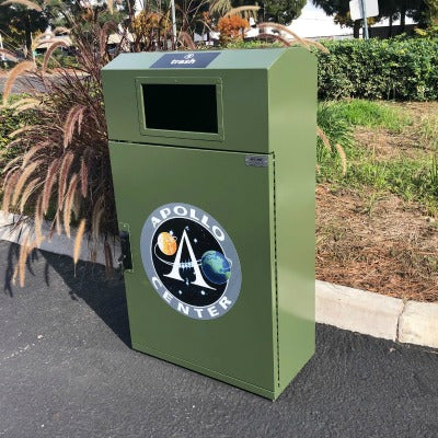 ValueLine 32 Gallon Outdoor Trash Can - Slim Jim Rectangle Design, Powder Coated Solid Steel Body for Durability | Perfect for Patio, Backyard, and Commercial Use