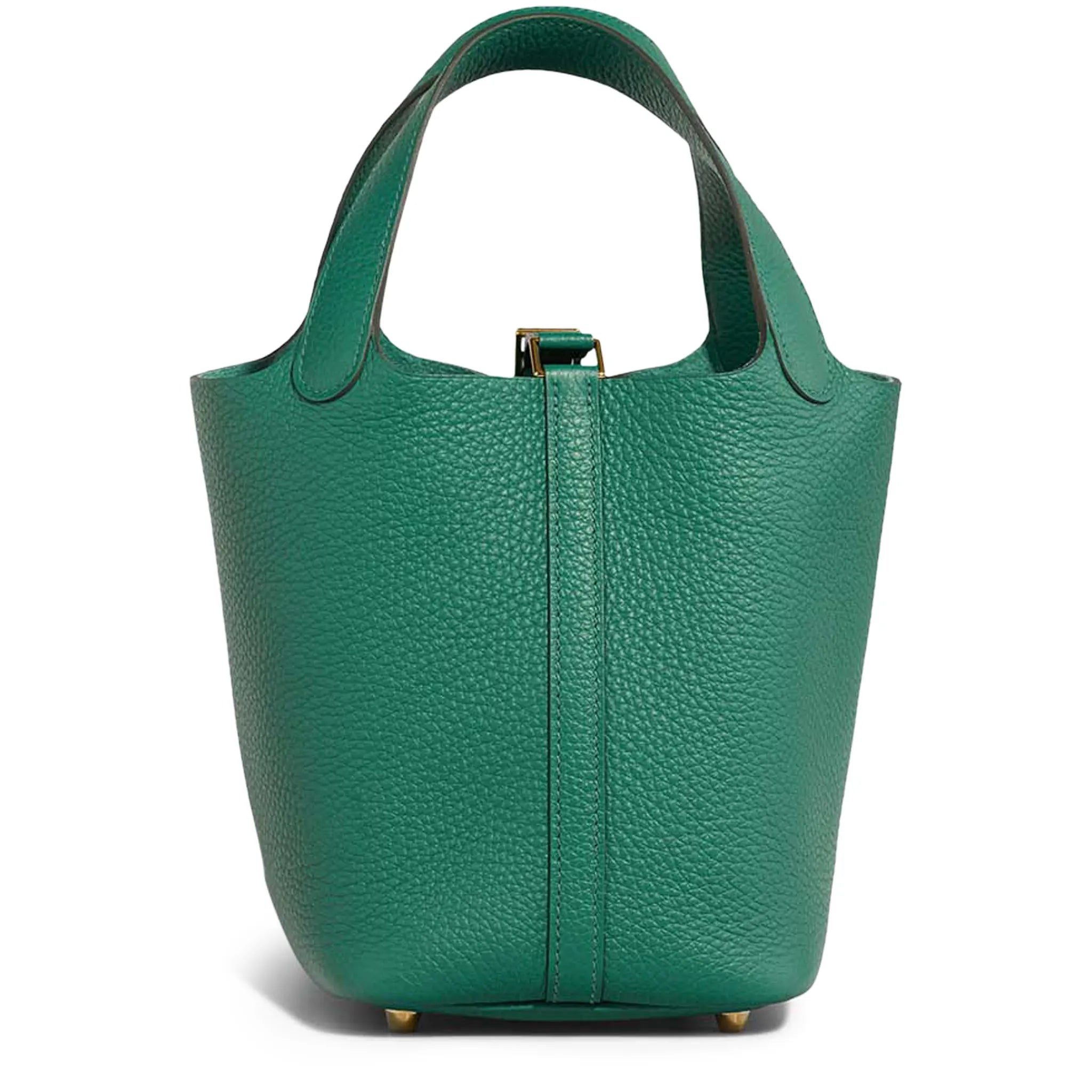 Authentic Hermès Picotin Lock 18 Bag - Clemence Leather in Emerald Green with Gold Hardware | Luxury Everyday Tote for Women, Perfect for Work, Shopping & Travel