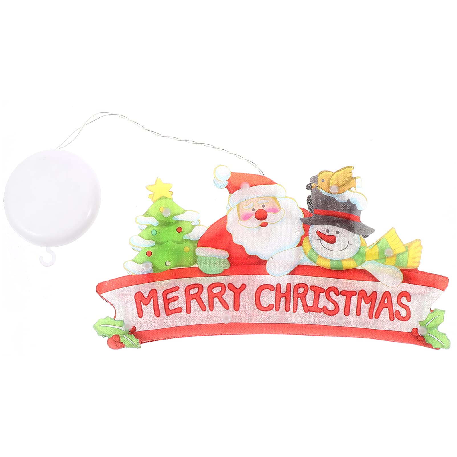 Amosfun LED Santa Claus Suction Cup Lamp - Christmas Decoration for Home, Shop & Window Display - Festive Holiday Lighting (Merry Christmas) - Perfect for Holiday Parties, Gift Exchanges & Seasonal Decor