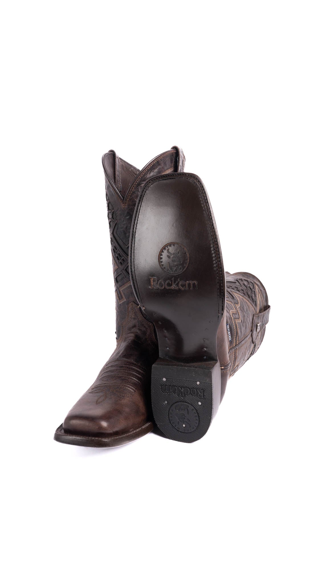Maya Rodeo Toe Cowboy Boots for Women - Western Style Leather Cowgirl Boots with Pointed Toe - Perfect for Country Dancing, Rodeo Events & Western Fashion Outfits