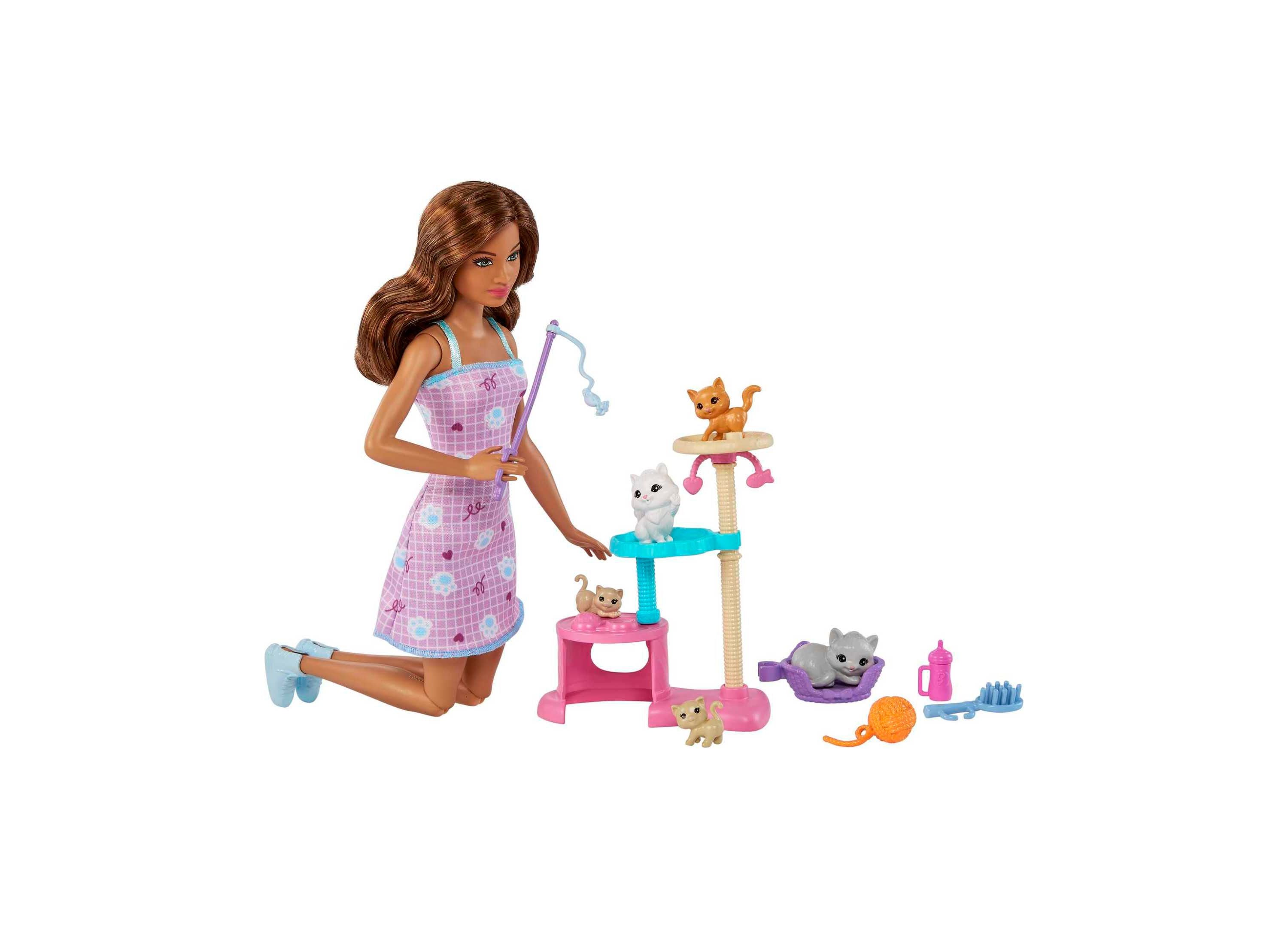 Barbie Kitty Condo Playset with Doll, Pets & Accessories - Interactive Dollhouse for Kids | Pretend Play & Storytelling Fun