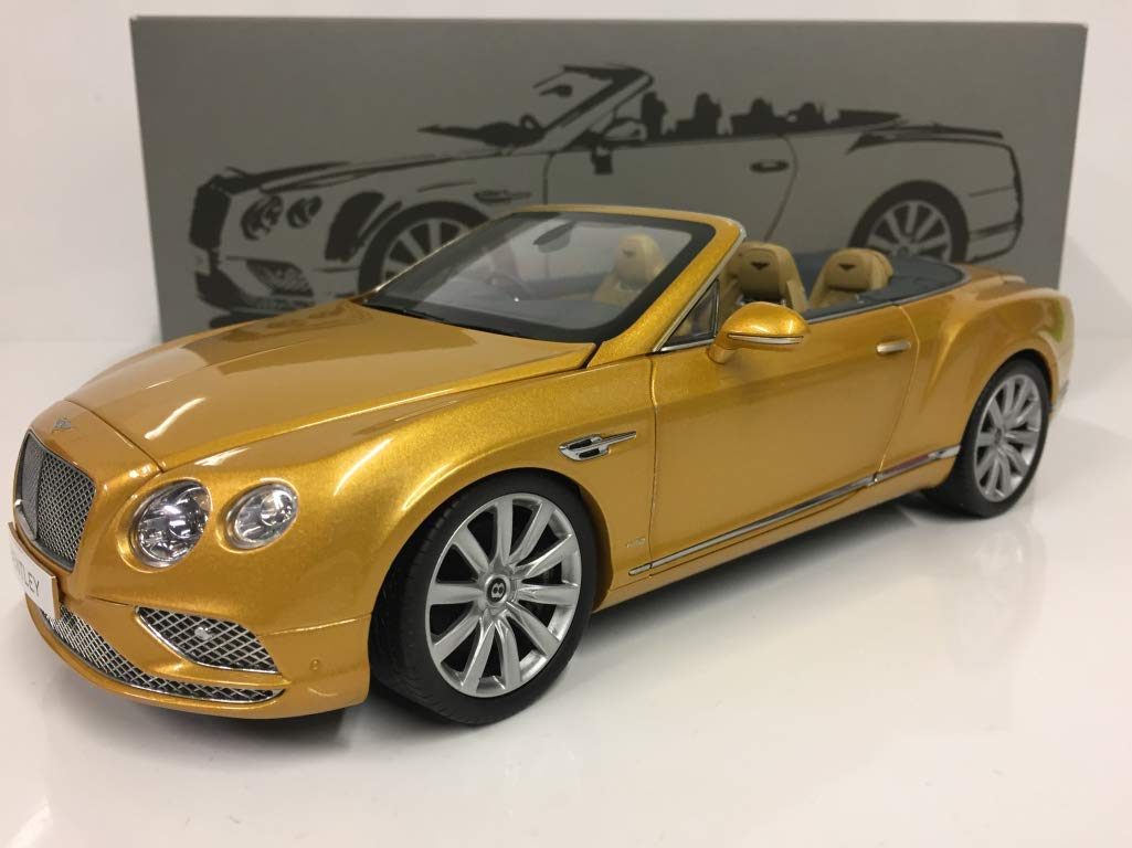 1:18 Scale Paragon Models Bentley Continental GT Convertible RHD (2016) Diecast Car in Gold - Collectible Luxury Vehicle Model for Display & Gift Giving