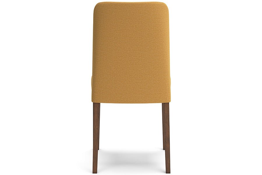 Lynn Mustard Dining Chairs Set of 2 - Modern Upholstered Kitchen Chairs with Wooden Legs - Perfect for Dining Room, Kitchen, Breakfast Nook & Small Spaces
