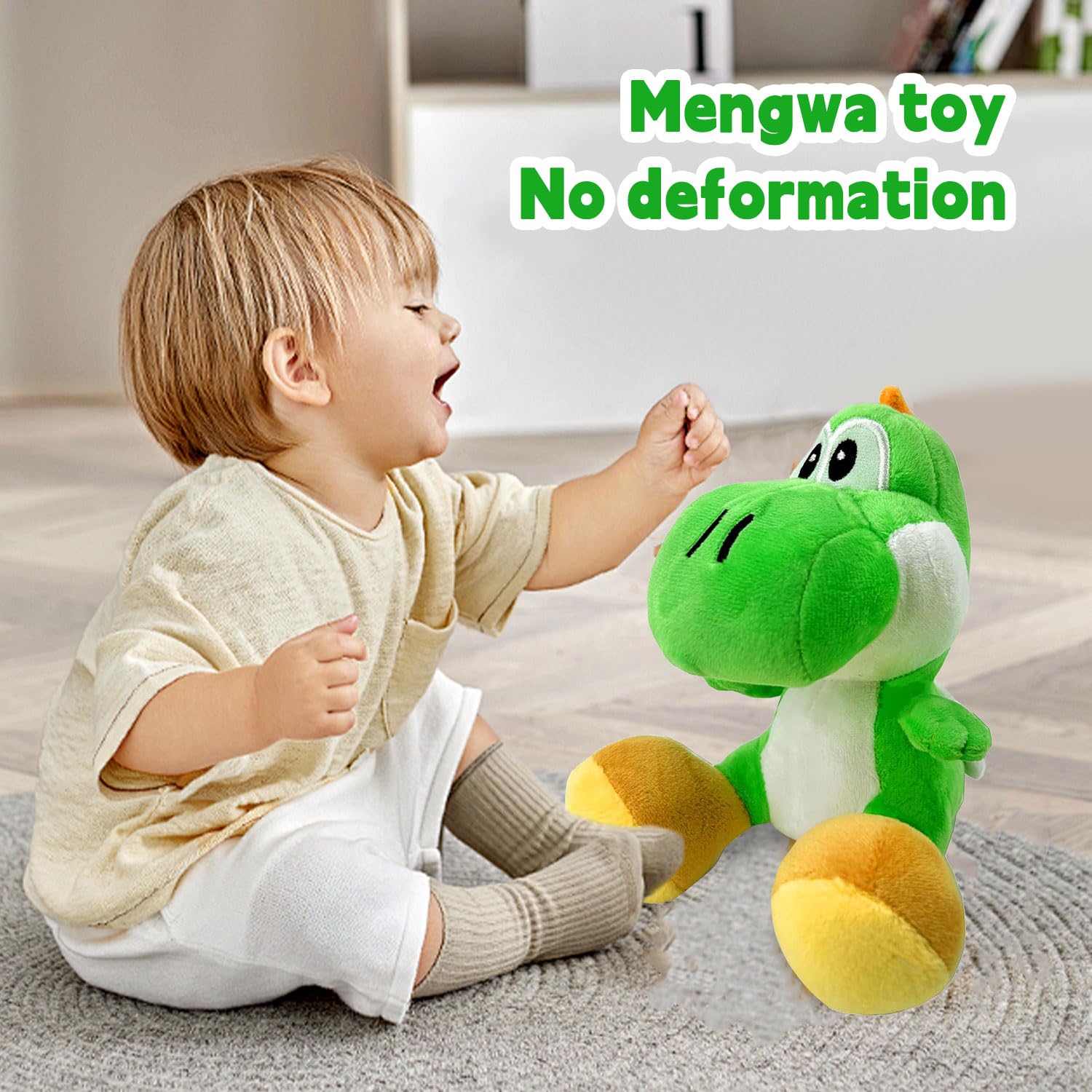 18cm Super Mario Yoshi Plush Doll - Soft Dinosaur Stuffed Animal Toy for Kids, Girls & Boys | Perfect Christmas, Birthday Party Gift for Gamers & Collectors | Great for Bedroom Decor, Cuddling & Playtime