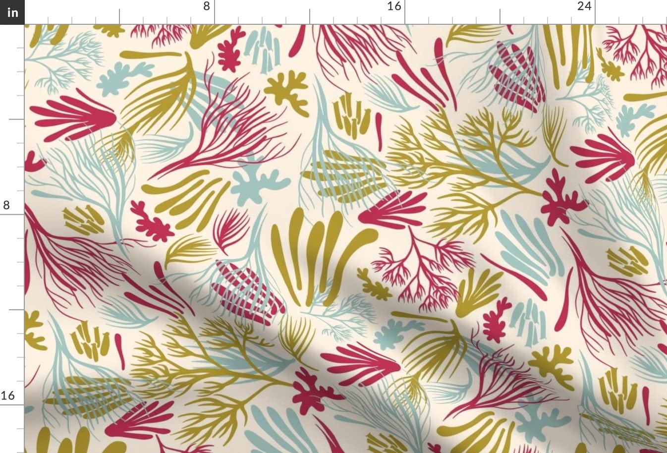 **Premium Spoonflower Fabric - Paddle Water Sea Waterways Print on Soft Minky Fabric by The Yard - Perfect for Sewing Baby Blankets, Quilt Backing & Plush Toys - DIY Home Decor, Nursery & Craft Projects**