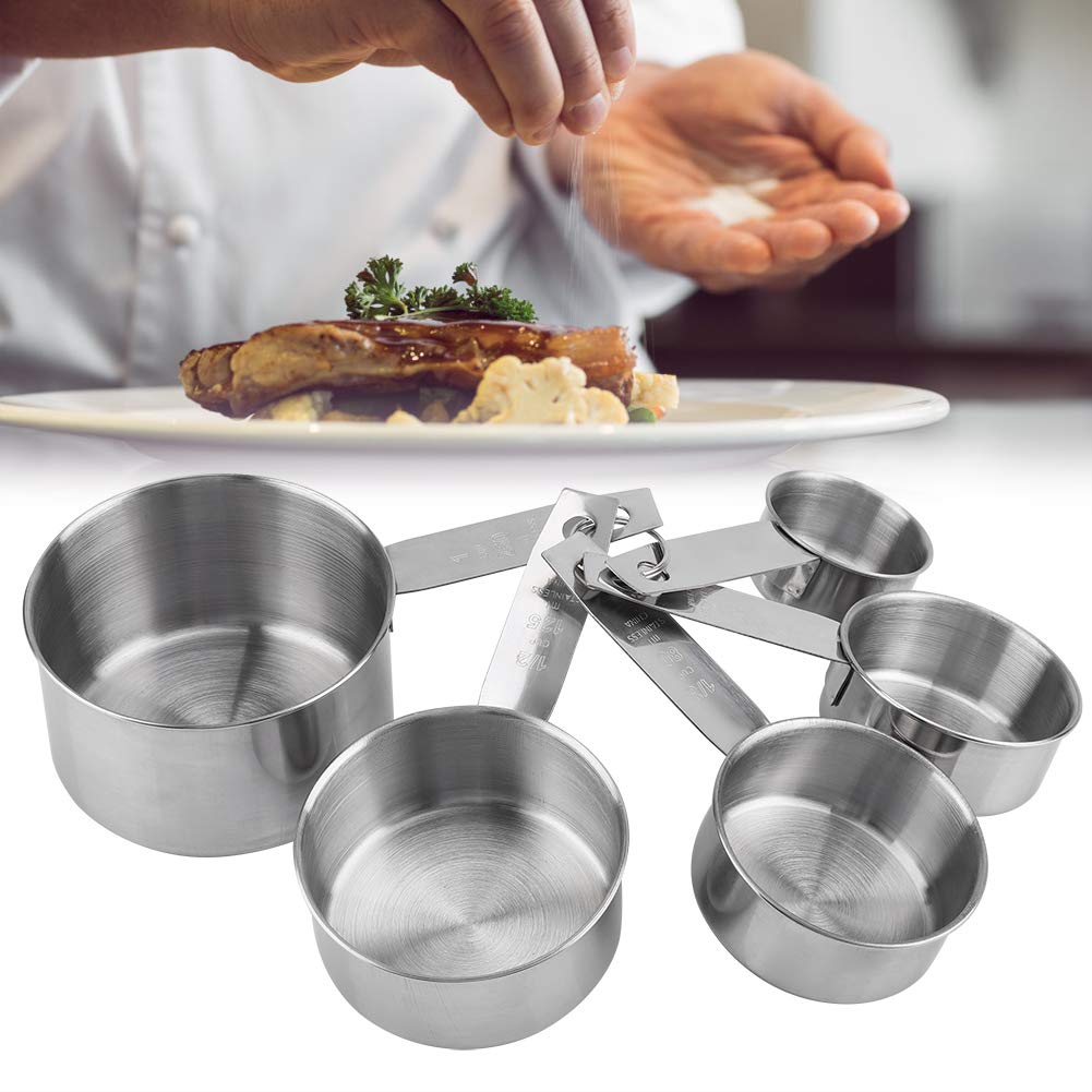 5-Piece Stainless Steel Measuring Spoons Set - Anti-Rust, Stackable Kitchen Measuring Cups for Baking, Cooking & Spices - Perfect for Measuring Seasonings, Coffee, Sugar & Flour