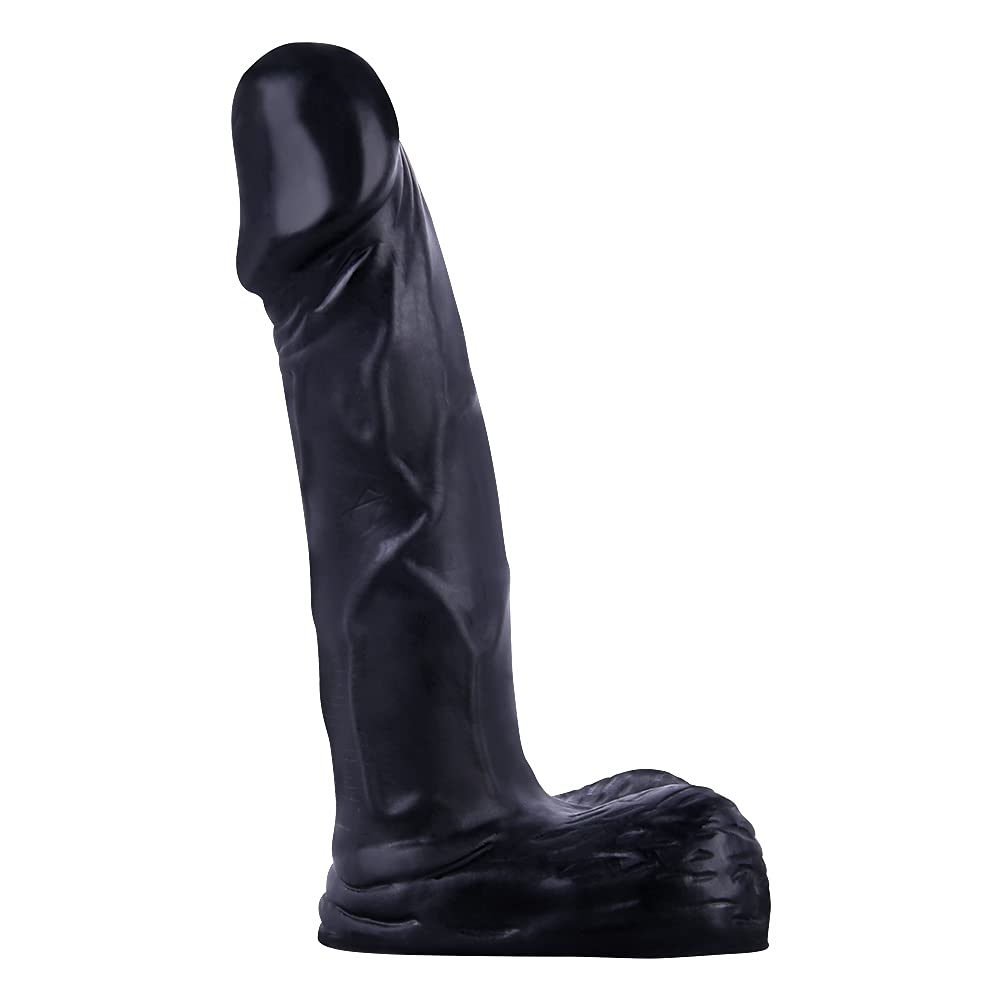 4.3 Inch Realistic Dildo for Beginners - Lifelike Anal Sex Toy for Women, Men & Couples | G-Spot Stimulator & Anal Training Plug | Perfect for Solo Play, Couples Fun & BDSM Exploration (Black)