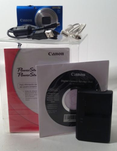 Canon PowerShot A4000 IS 16MP Digital Camera with Image Stabilization - Blue (Brand New) - Perfect for Travel, Vlogging & Everyday Photography