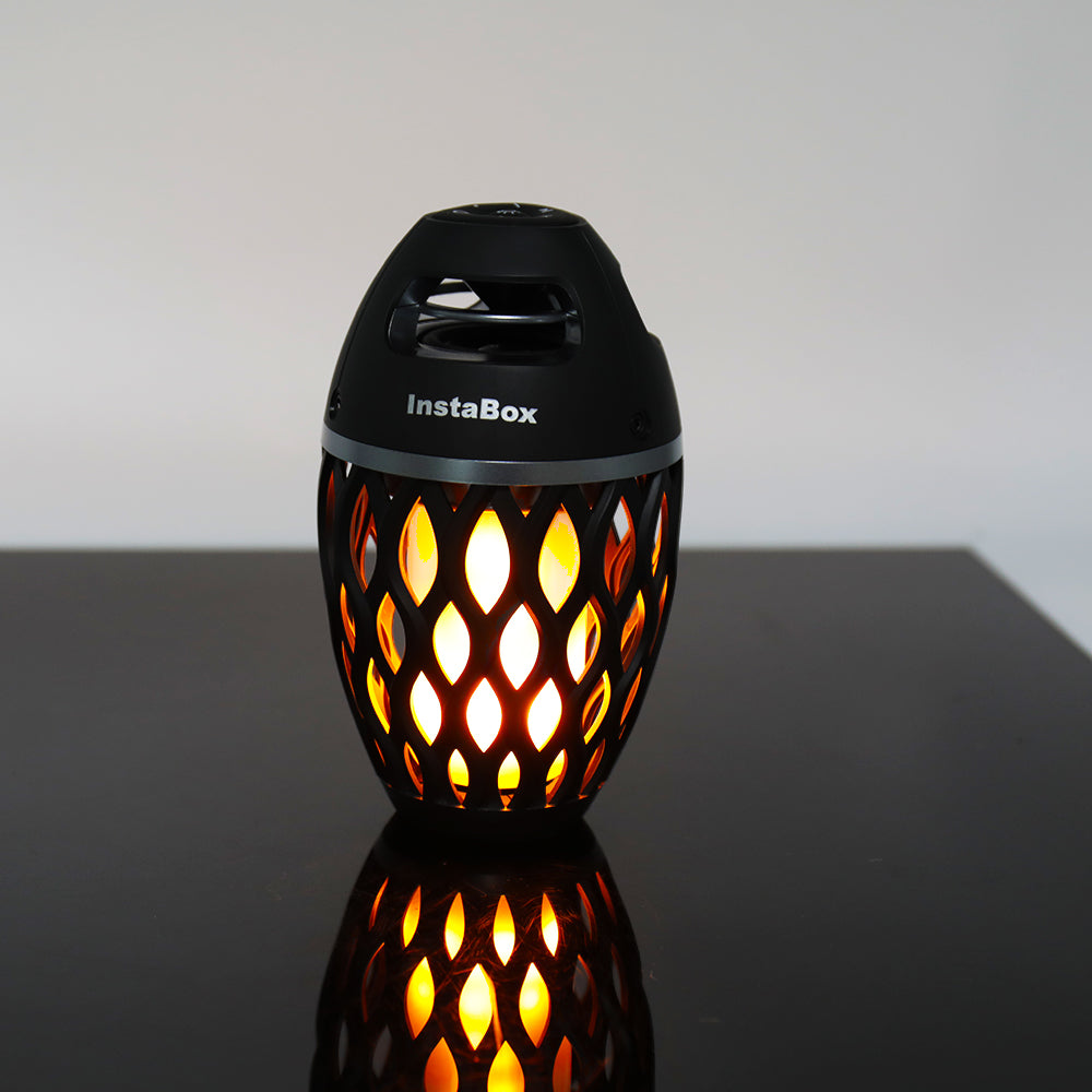 InstaBox FS18 Firestarter LED Flame Speaker - Bluetooth 4.2 Wireless Portable Speaker with Cool LED Flame Effects - Perfect for Camping, Parties & Outdoor Adventures