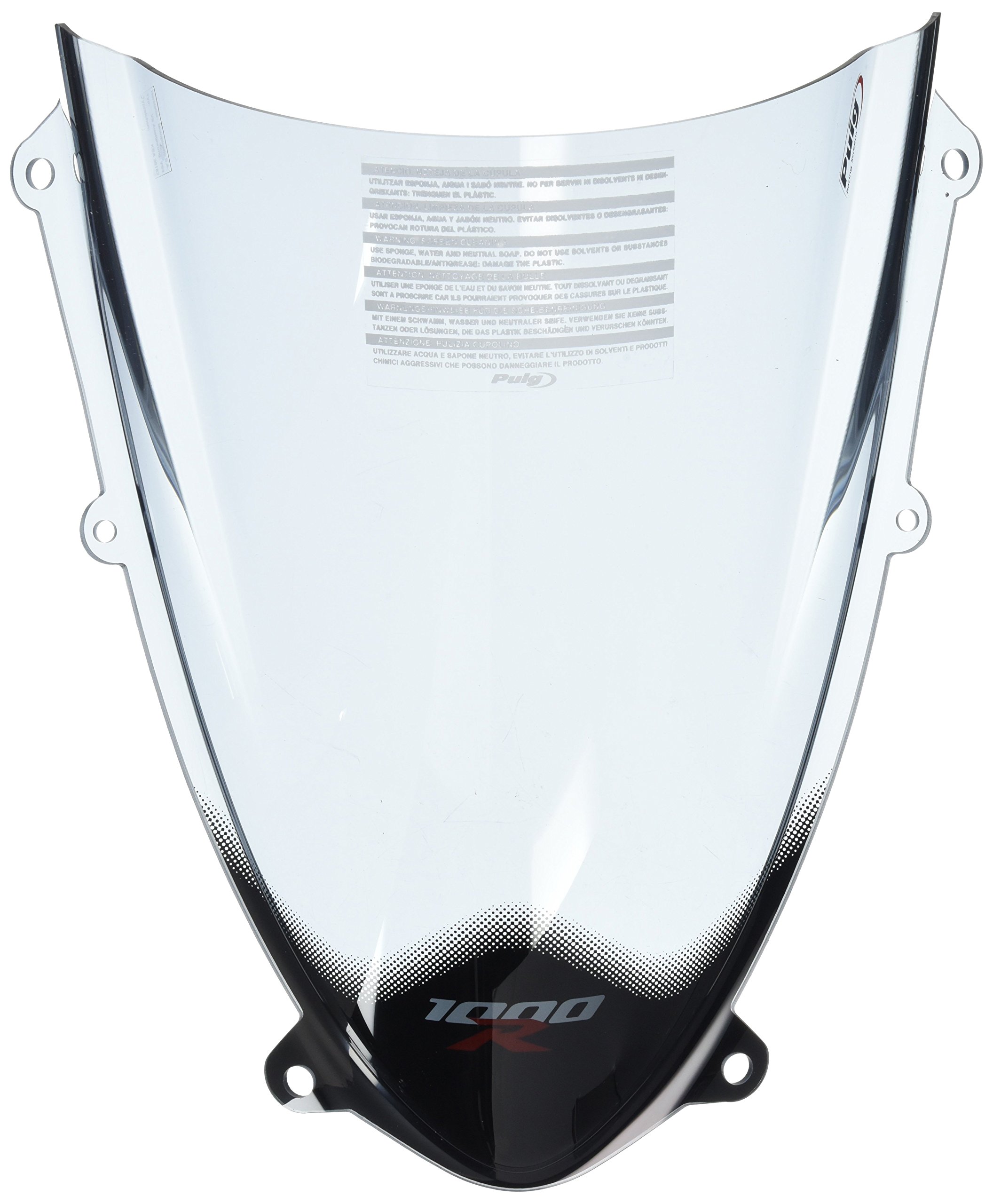 Puig 4933H Light Smoke Racing Windscreen - High-Performance Motorcycle Windshield for Sport Bikes (Ducati, Yamaha, Kawasaki) - Reduces Wind Fatigue on Long Rides & Track Days