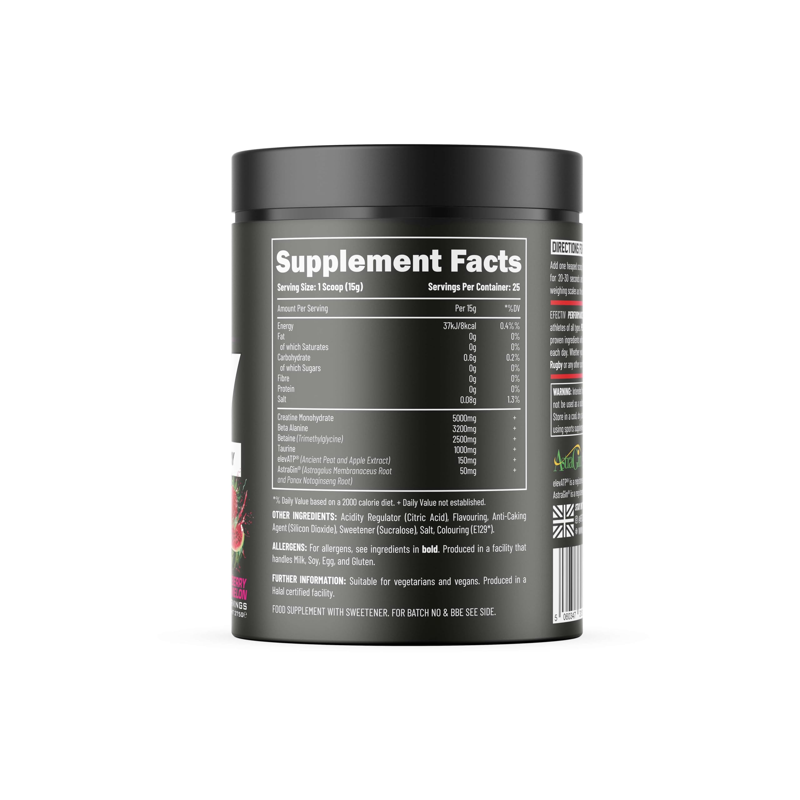 Efectiv Nutrition Performance Daily - Strawberry Watermelon Flavor Protein Powder 375g | Pre-Workout & Post-Workout Recovery Supplement for Athletes & Fitness Enthusiasts