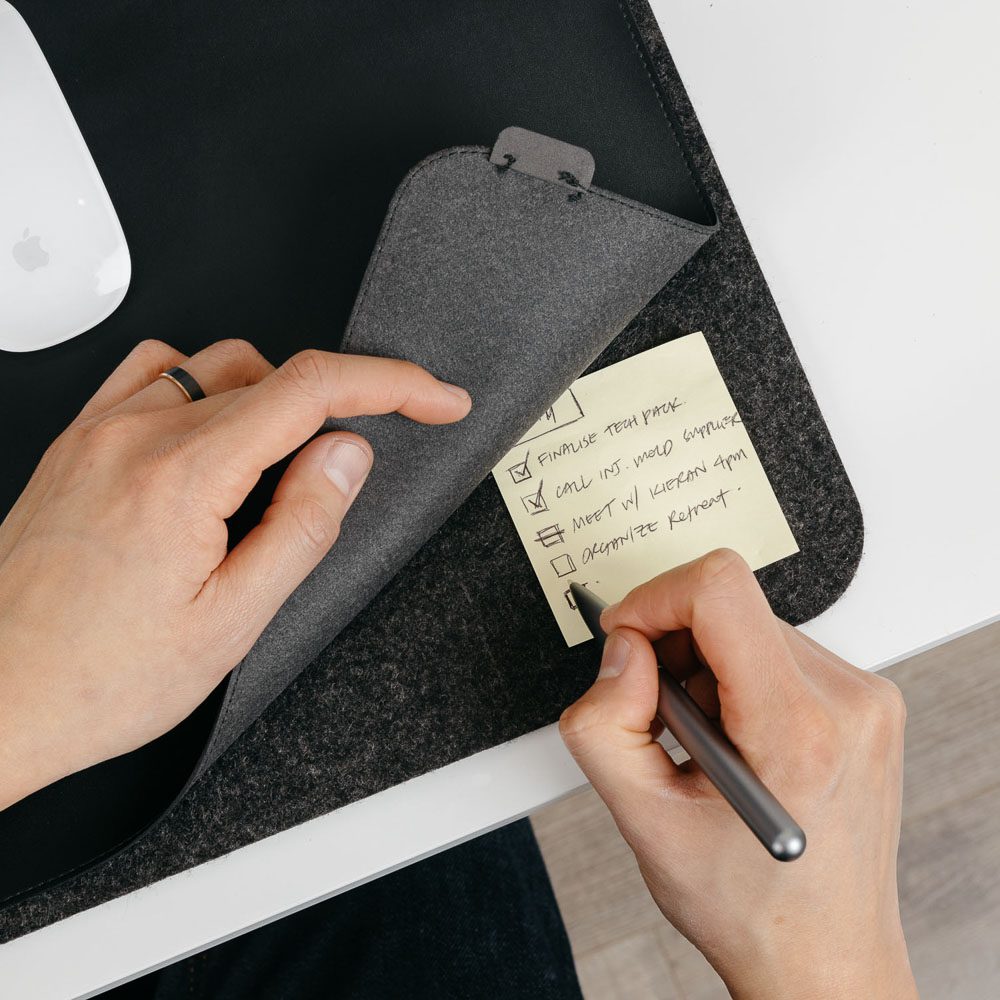 ORBITKEY Large Desk Organizer in Matte Black - Premium Office Desk Accessory for Workspace & Home Office Organization