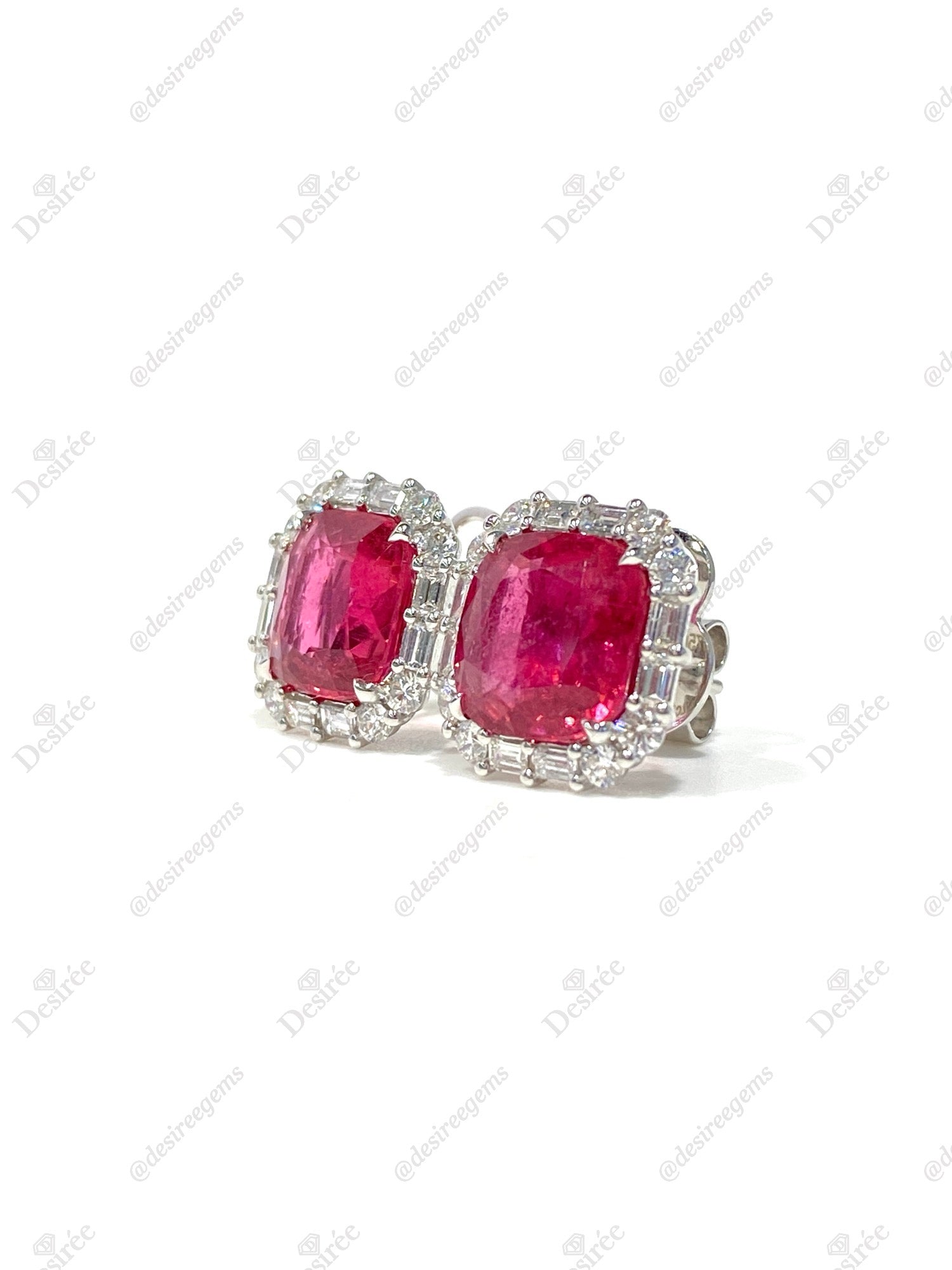 Natural Rubellite Tourmaline 6.12ct Gemstone Earrings - Handcrafted 14K Gold Dangle Earrings for Women, Perfect for Weddings, Parties & Special Occasions