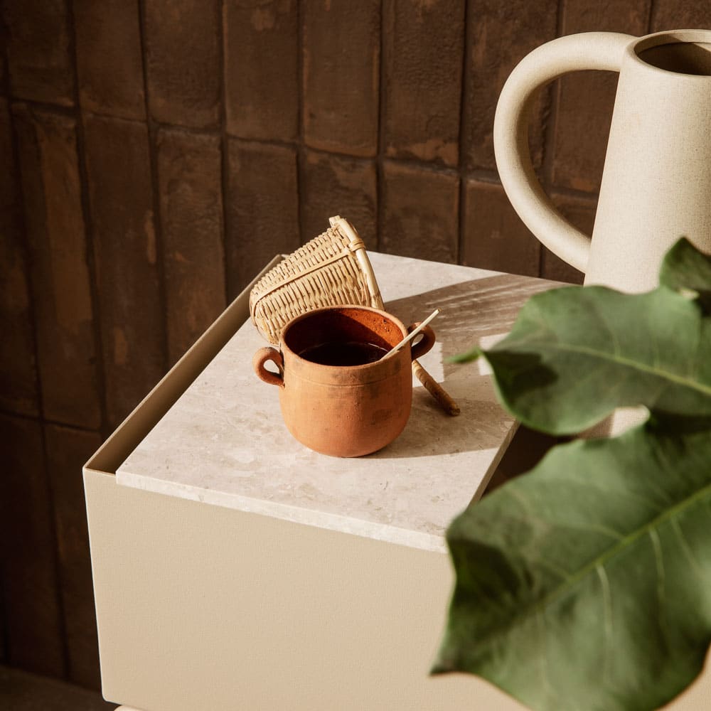 FERM LIVING Marble Tray for Plant Box - Elegant Decorative Tray for Succulents, Small Plants & Home Decor | Perfect for Living Room, Bathroom & Office Organization