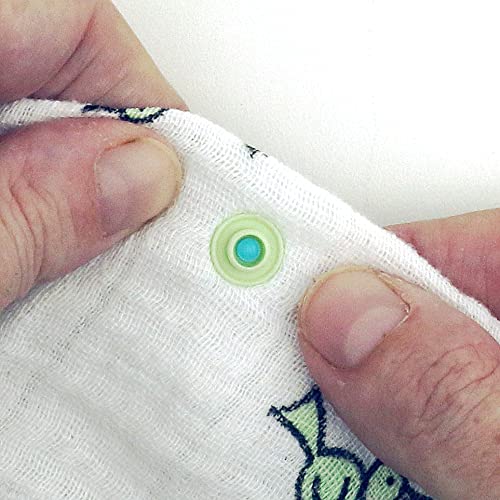 Bundle - 2 Items: KAM Plastic Snap Setting Pliers & Awl Tool Kit with 100 Snap Fasteners for DIY Cloth Diapers, Baby Bibs, Buttons & Reusable Towels | Starter Pack for Sewing & Crafting Projects (Baby Boy Green)