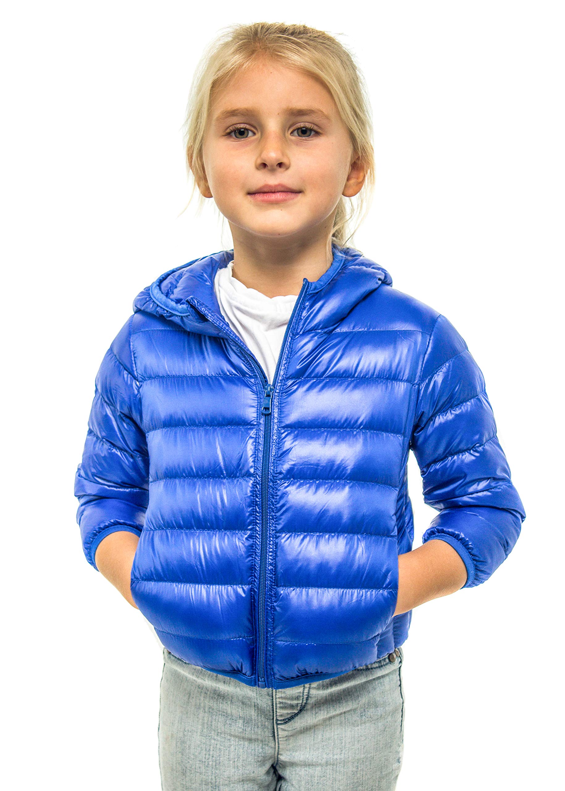 DASTI Kids Winter Coat - Lightweight Packable Down Jacket with Hood, Warm Bubble Puffer Jacket for Boys & Girls - Perfect for School, Outdoor Play & Cold Weather Activities