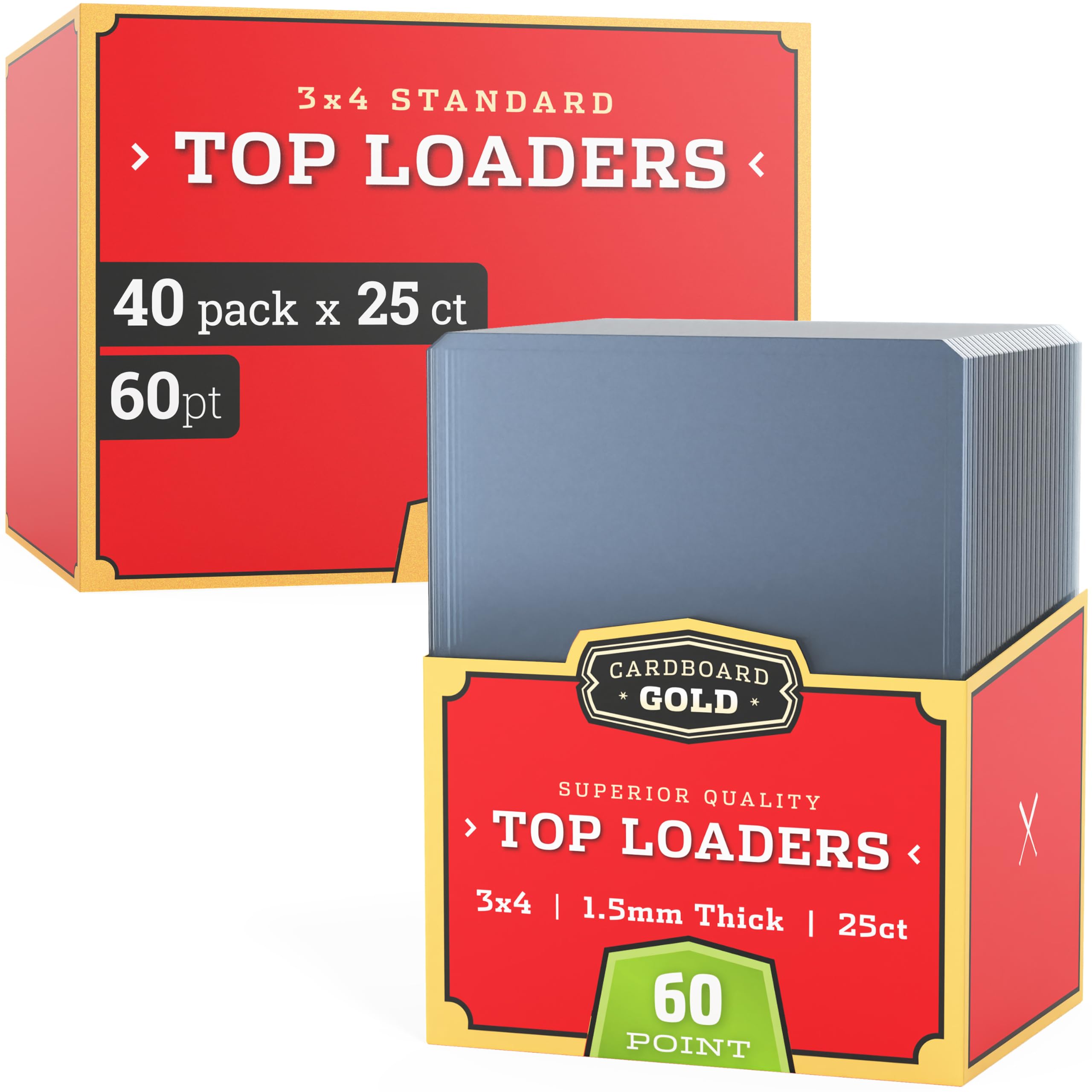 Premium 3x4 Inch Trading Card Toploaders - 1000 Count Crystal Clear Hard Plastic Sleeves for Baseball, Sports & Collectible Cards - Perfect for Card Grading, Storage & Display Protection