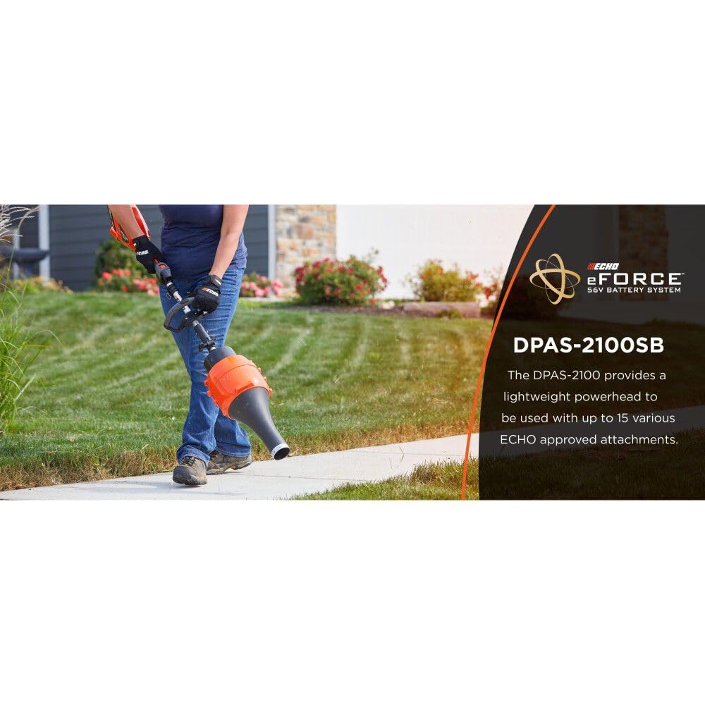Echo DPAS2100SBBT eFORCE 56V Brushless Cordless String Trimmer - Professional Attachment Series (Tool Only) - Perfect for Lawn Care, Landscaping & Yard Maintenance