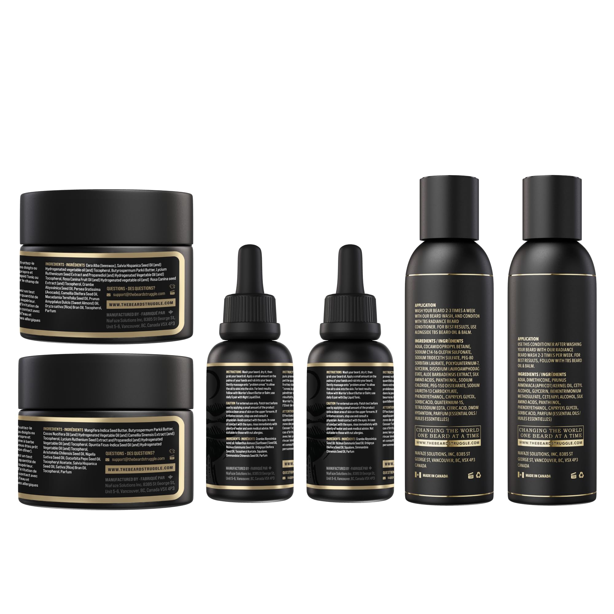 The Beard Struggle Greenlander Bundle - Premium Beard Care Kit with Beard Butter, Balm, Night Oil, Day Oil, Wash & Conditioner - Gold Collection - Valhalla's Gates - Grooming & Styling for Men