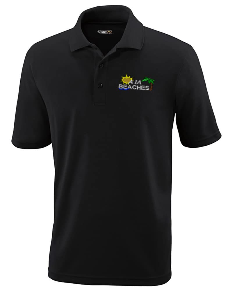 Custom Performance Golf Polo Tees for Men - Breathable Short Sleeve Polo Shirts - Perfect for Golf Courses & Casual Wear at A1A Beaches