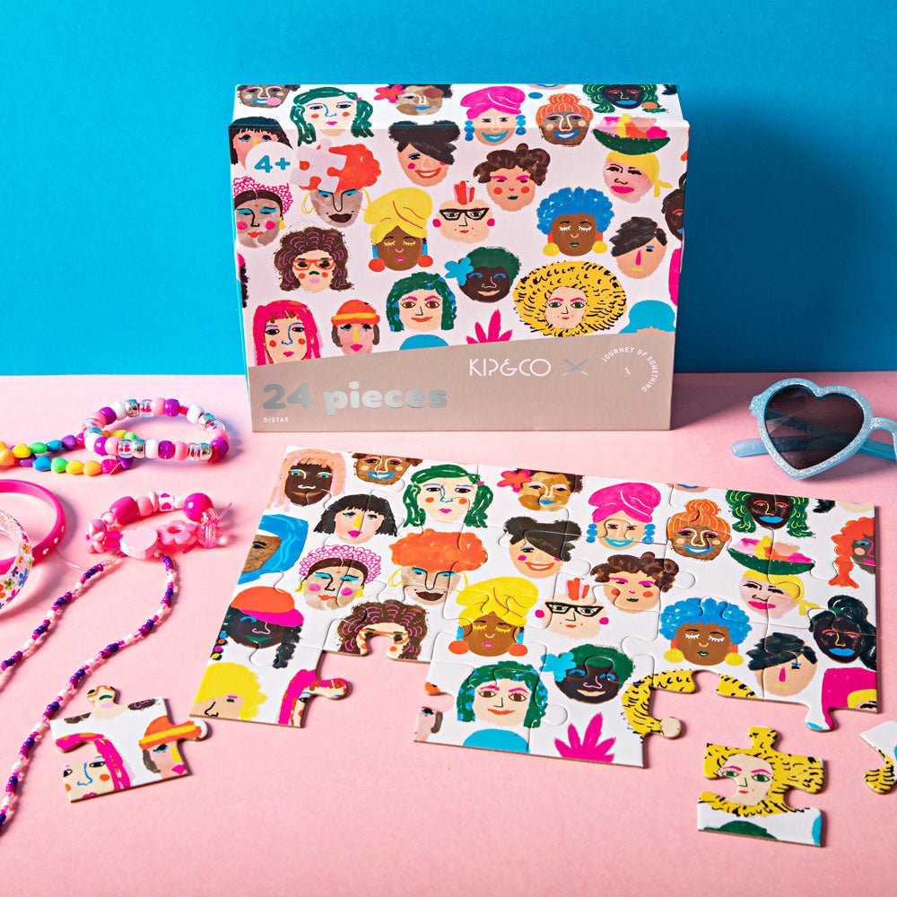 24-Piece Kids Puzzle Set - Fun and Educational Sistas Puzzle for Children - Perfect for Family Game Night, Birthday Gifts, and Early Learning Activities