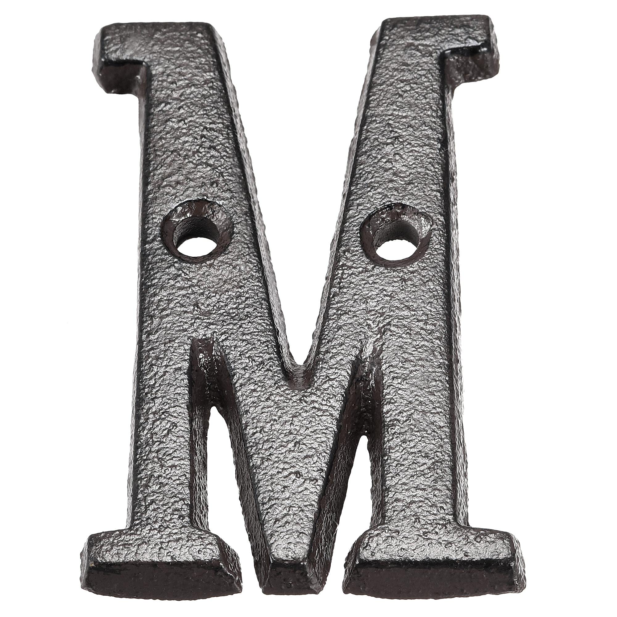 3 Inch Cast Iron Letter M - House Letter for Home, Hotel, Mailbox & Address Sign - Durable Outdoor Decorative Lettering for Porch, Garden & Wall Decor