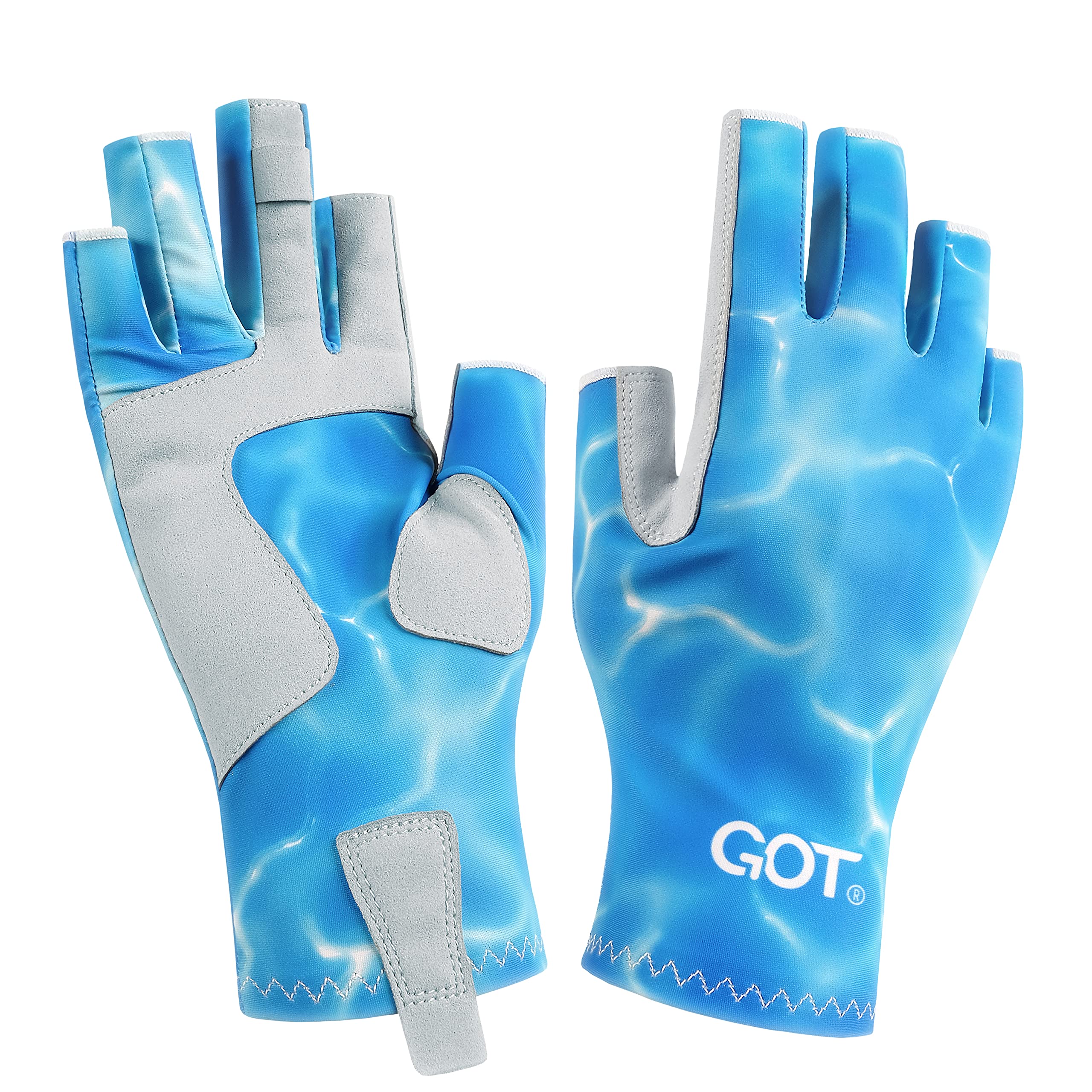 GOT Sports UPF 50+ Fingerless Sun Protection Gloves for Men & Women - UV Protective Fishing Gloves for Sailing, Kayaking, Hiking & Outdoor Activities - Lightweight Breathable Gloves for Summer Sports & Water Sports