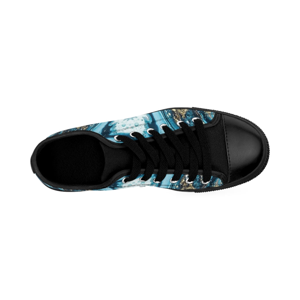 Women's Geomarine Lace-Up Sneakers - Comfortable Walking Shoes for Women, Fashionable Athletic Shoes for Casual Wear, Gym, and Outdoor Activities