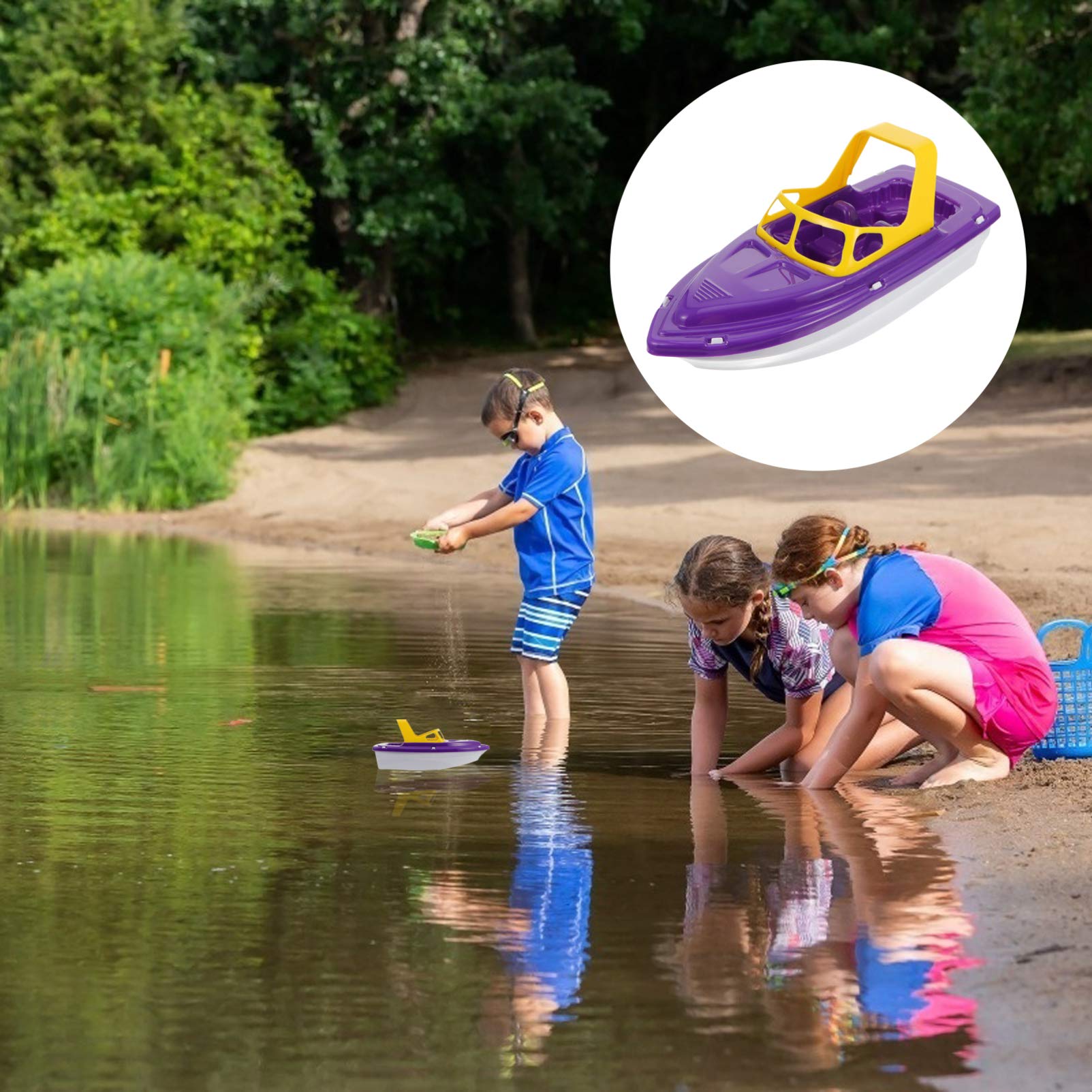 **1pc Kids Bath Boat Toy - Plastic Floating Sailboat for Pool, Bathtub & Beach - Summer Water Play & Birthday Gift for Toddlers (Perfect for Outdoor Water Games & Indoor Bath Time Fun)**