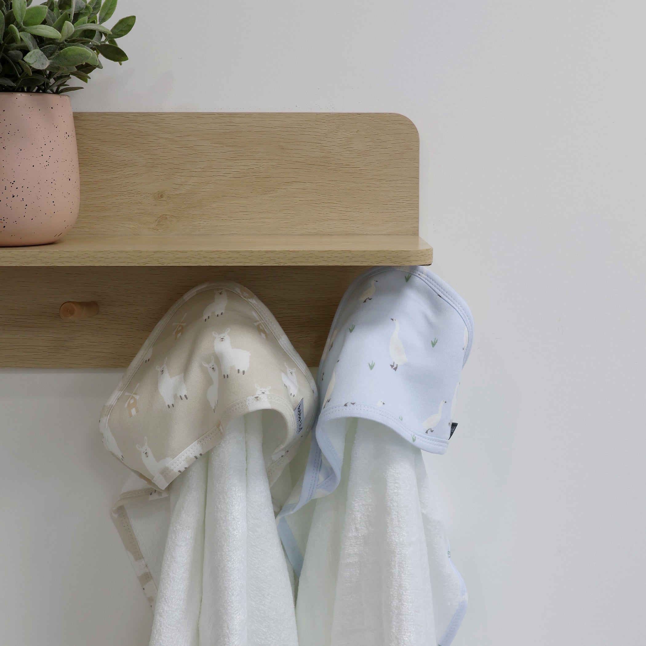 Premium 2-Pack Hooded Baby Towel Set - Soft Sky Blue & Almond for Newborns, Infants & Toddlers - Perfect for Bath Time, Swimming & Beach Outings