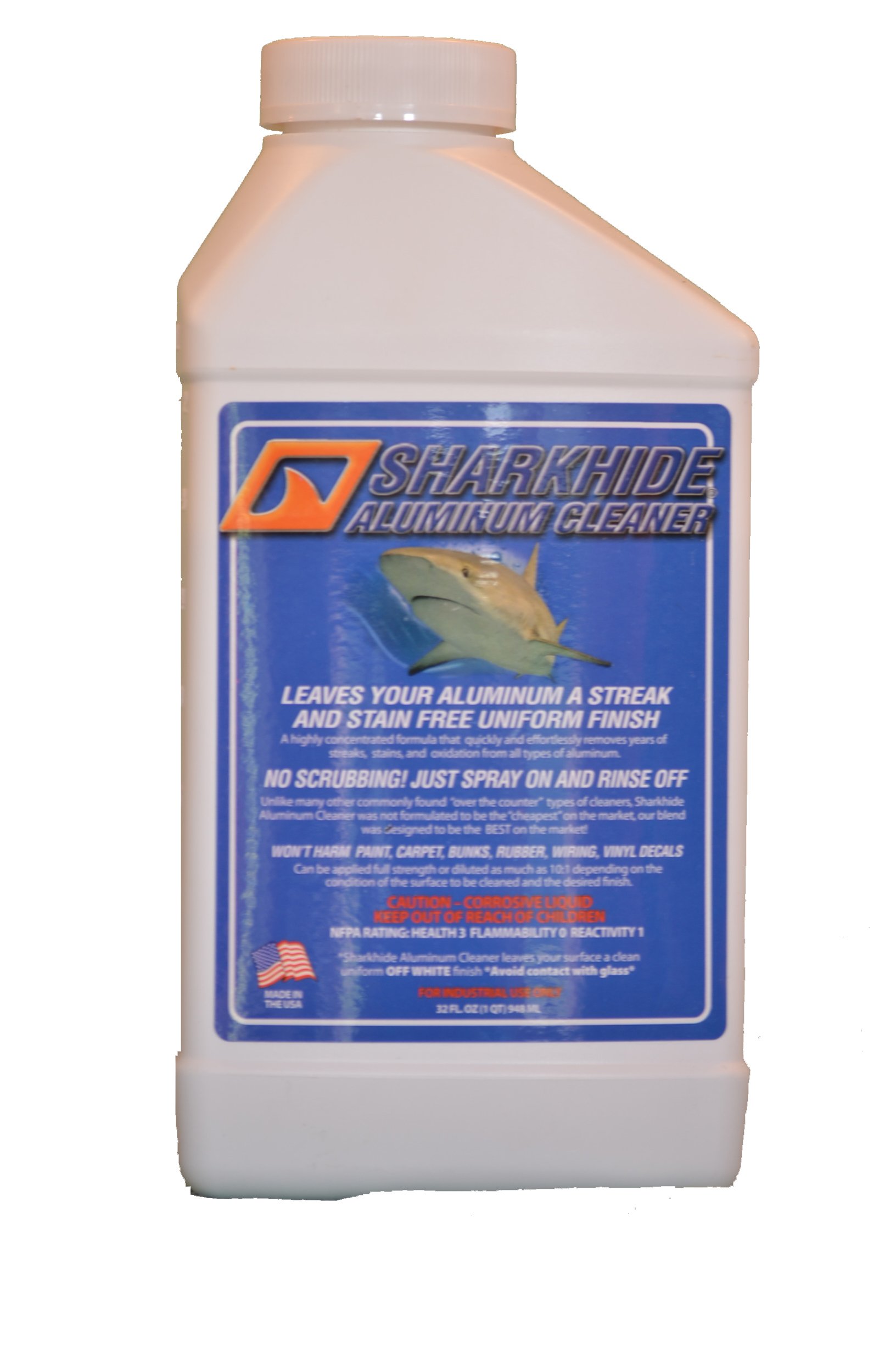 Premium Aluminum Cleaner & Restorer - Safe for Boats, Metal & Hulls | 32oz (1 Quart) Streak-Free Formula | Perfect for Marine, RV & Outdoor Metal Maintenance