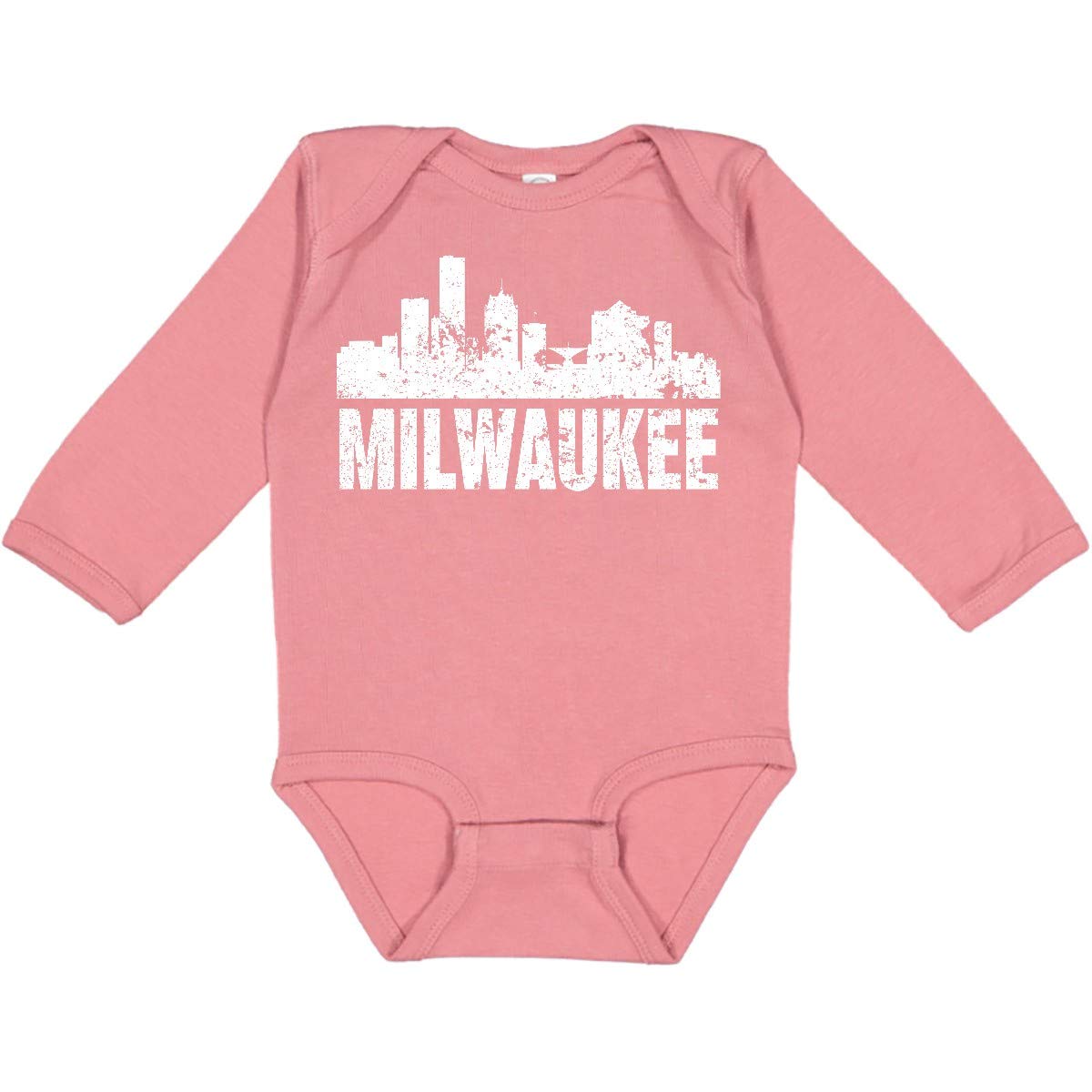 Inktastic Milwaukee Skyline Grunge Long Sleeve Creeper Shirt - Vintage Urban Graphic Tee for Men & Women - Perfect for Casual Wear, Street Style & City Exploration