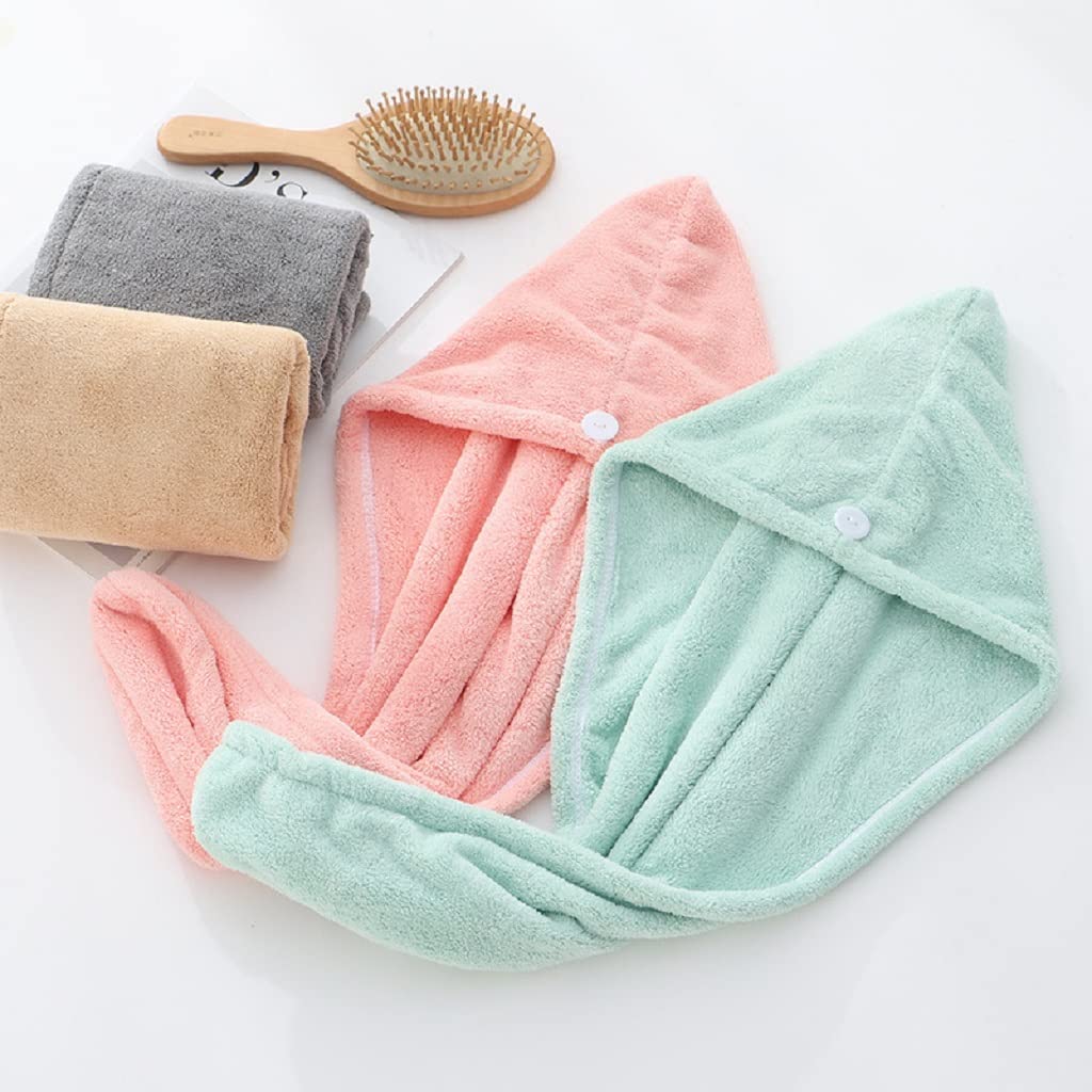 JATRODA® Super Absorbent Hair Towel Wrap for Women - 500 GSM Quick-Drying Microfiber Hair Turban, Salon-Grade Bath Hair Dry Cap (Multi Color) - Perfect for Post-Shower, Swimming, Spa & Salon Use