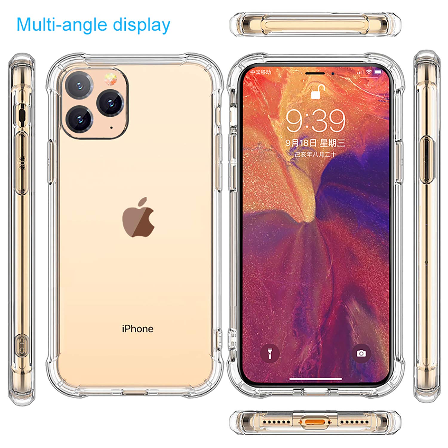 Shockproof Clear Case for iPhone 11 Pro Max (6.5 inch 2019 Model) - Crystal Clear Protective Cover with 4 Corner Bumper | Perfect for Everyday Use, Outdoor Activities & Travel Protection