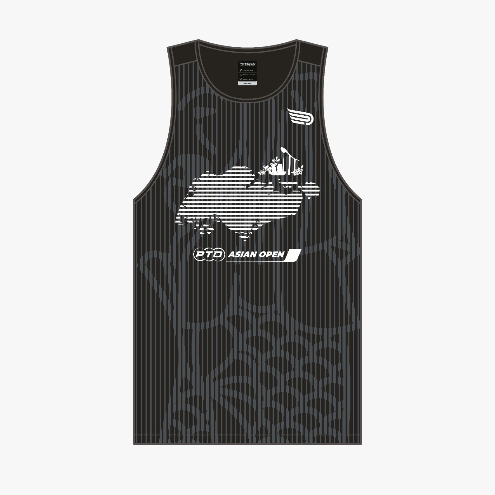 Pressio Women's Performance Singlet - Breathable & Moisture-Wicking Workout Tank Top for Running, Gym & Yoga (Black)