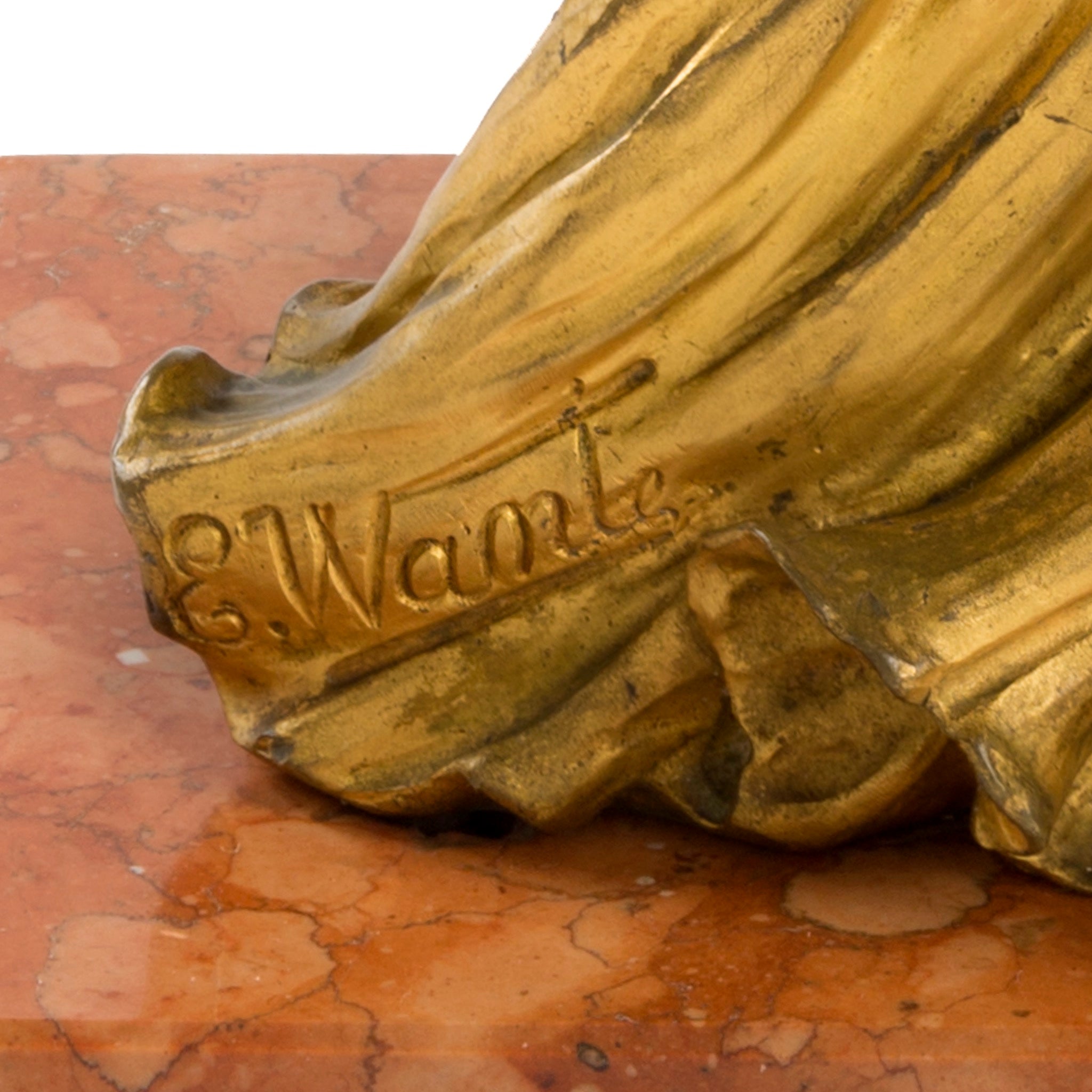 Ernest Wante Loie Fuller Gilt Bronze Sculpture - Antique Art Deco Dancing Figure Statue - Perfect for Home Decor, Office Display & Art Collection