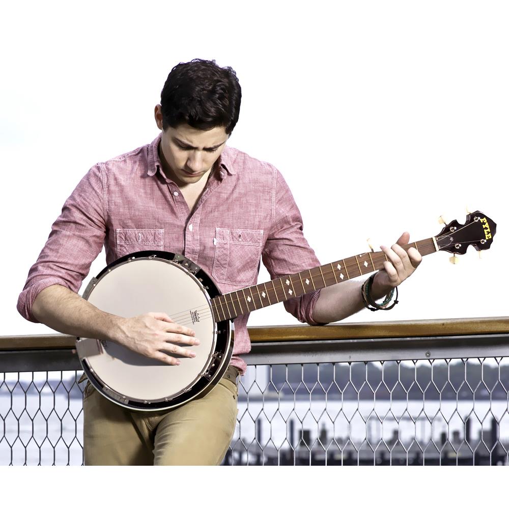 5 String Banjo with White Jade Tuning Pegs - Professional Quality for Bluegrass, Folk & Country Music Performances
