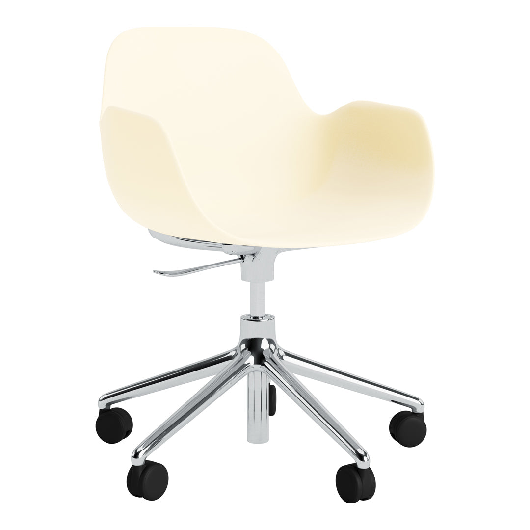 Modern Form Armchair with 5W Swivel Base & Gas Lift Mechanism - Ergonomic Office Chair for Home & Workspace Comfort