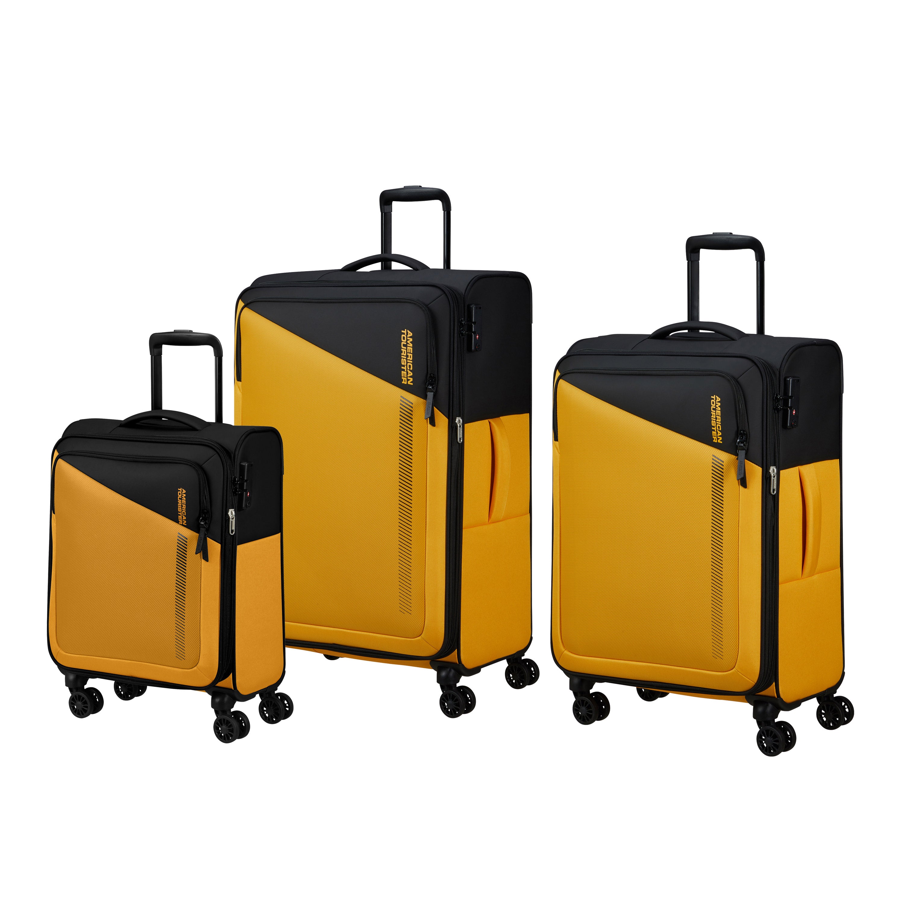 American Tourister Daring Dash Spinner Expandable 3-Piece Luggage Set - Lightweight Suitcase with 360° Wheels for Travel, Business Trips & Family Vacations