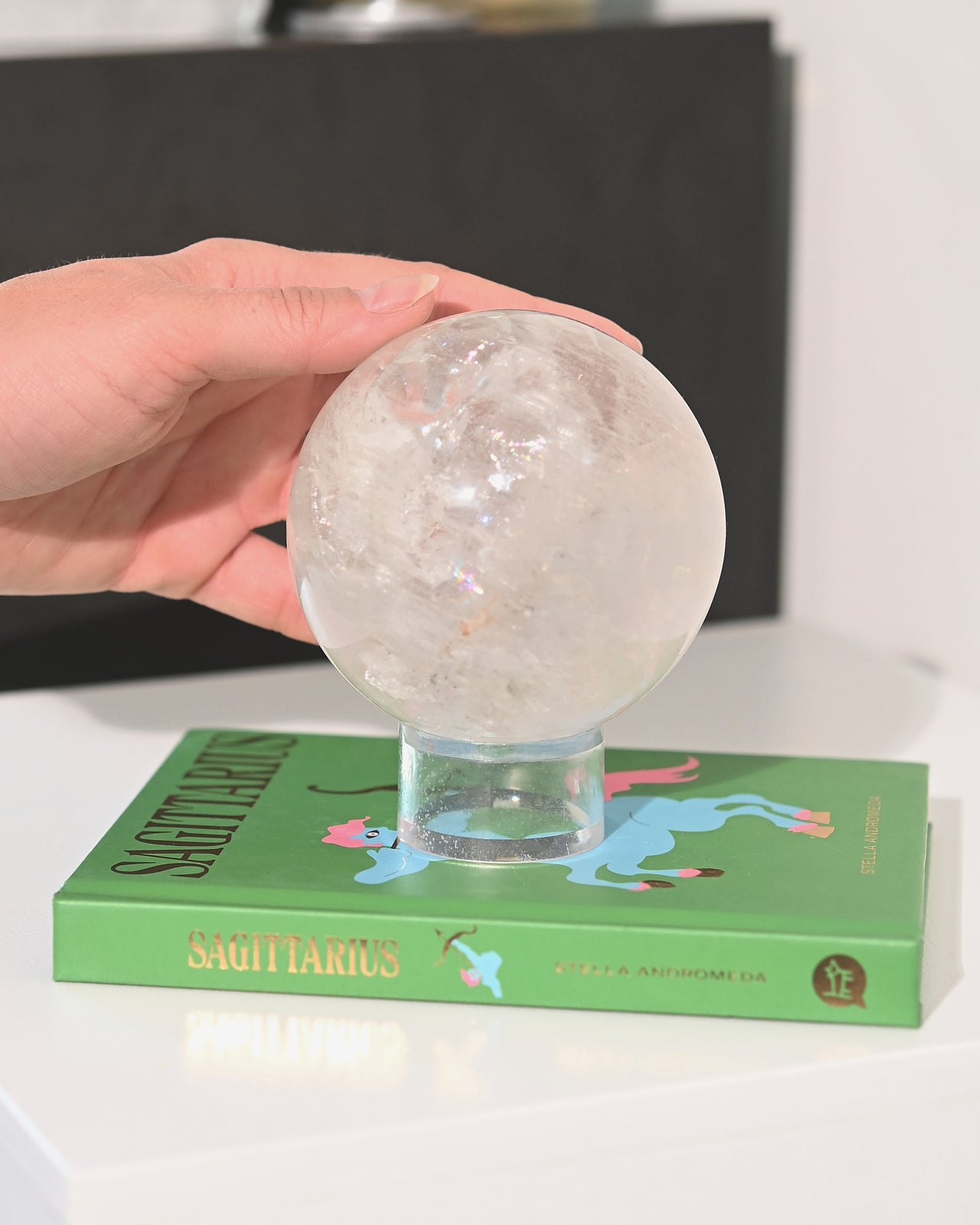 2lbs Clear Quartz Sphere - Natural Healing Crystal for Meditation, Reiki, and Home Decor | Perfect for Energy Work, Chakra Balancing & Spiritual Gifts