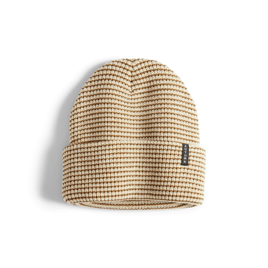 Autumn Stripe Knit Beanie Hat for Men & Women - Soft Warm Winter Skull Cap - A26020 - Perfect for Outdoor Activities, Skiing, and Casual Wear